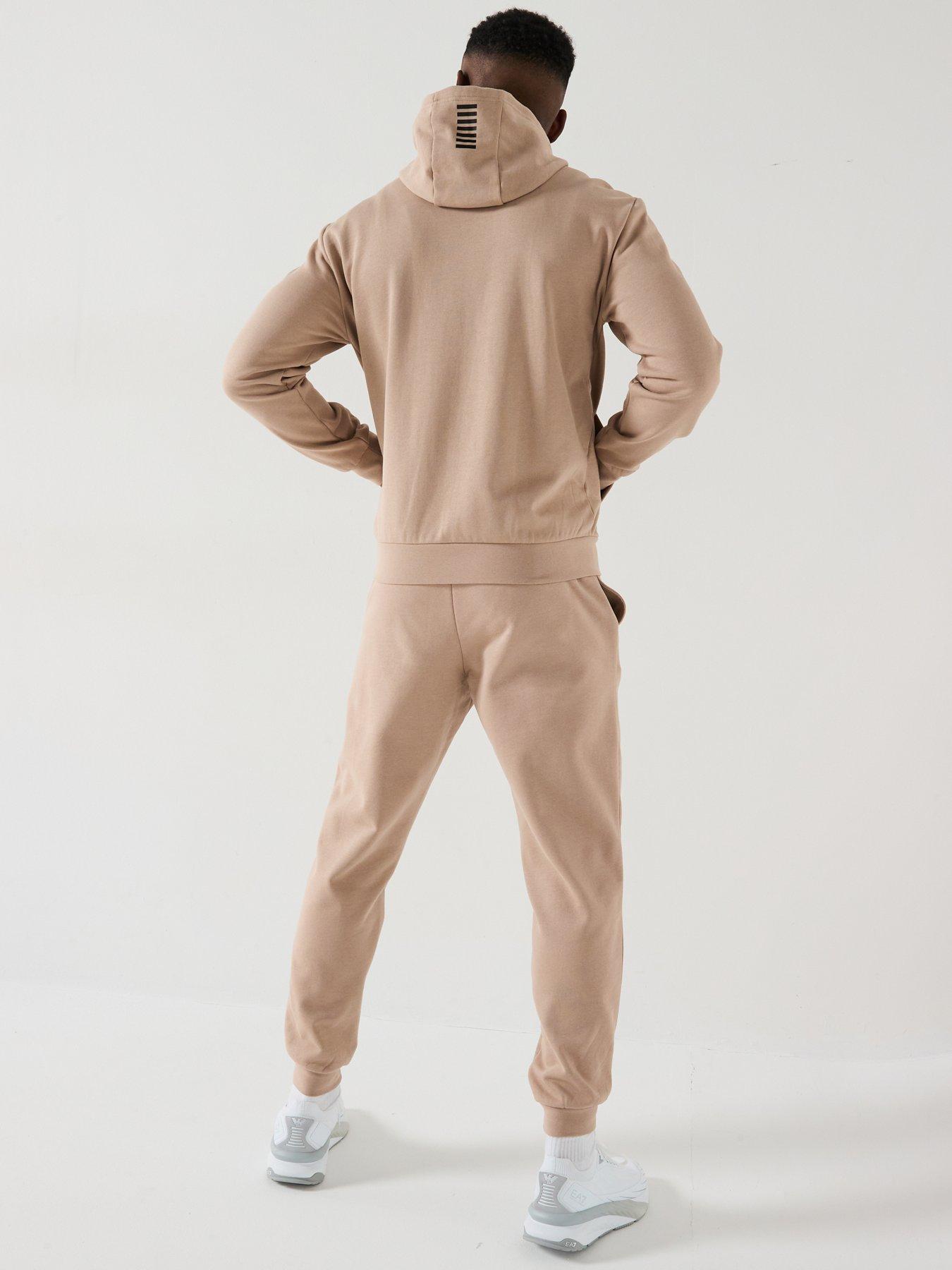 Image 2 of 6 of EA7 Emporio Armani Core Id Hoodie Tracksuit - Beige