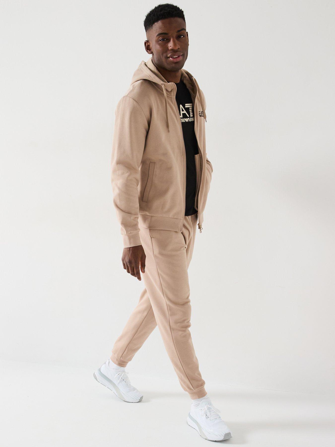 Image 6 of 6 of EA7 Emporio Armani Core Id Hoodie Tracksuit - Beige