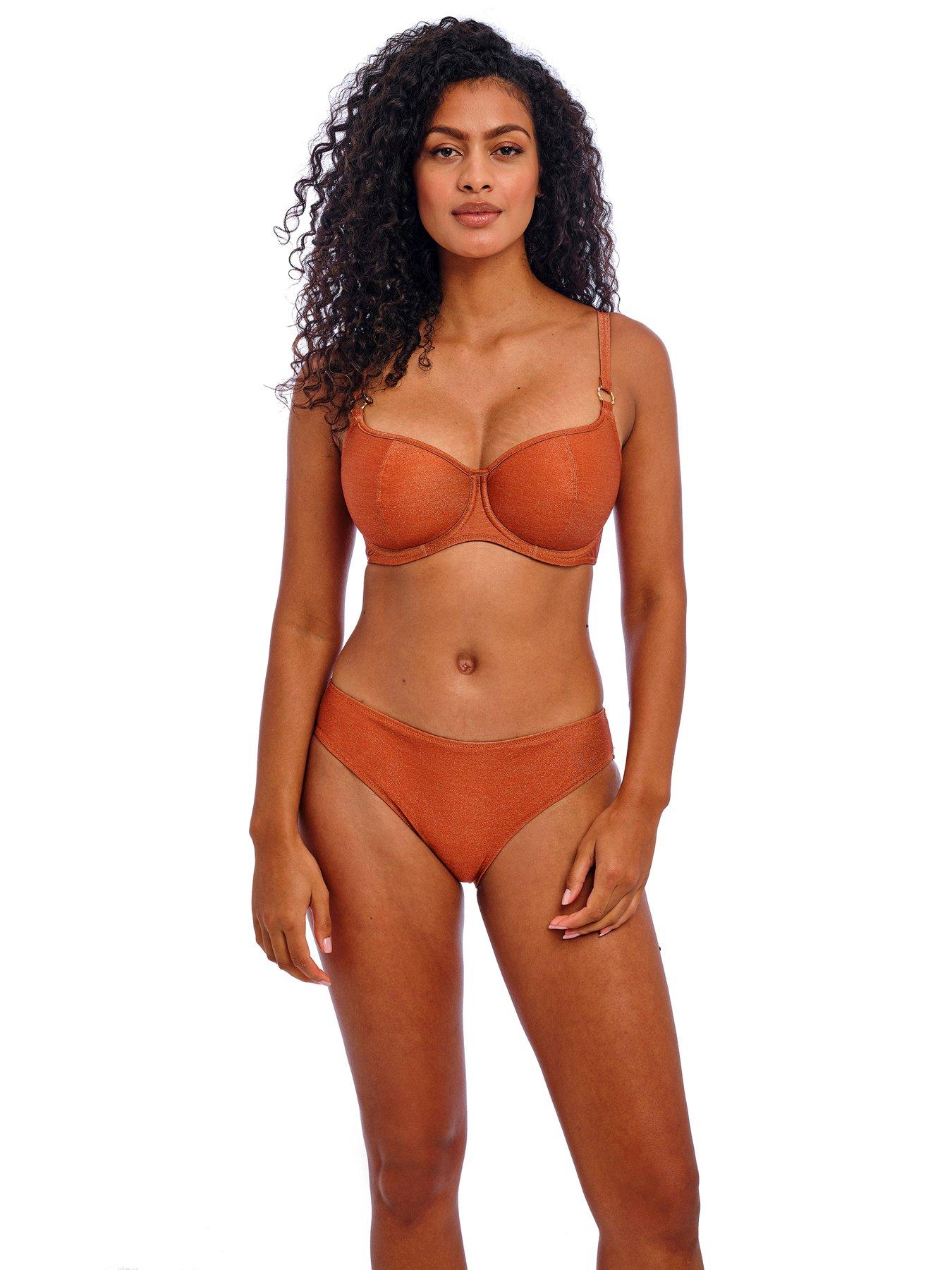 undefined Arizona Wave Metallic Sweetheart Uw Bikini Top - Orange