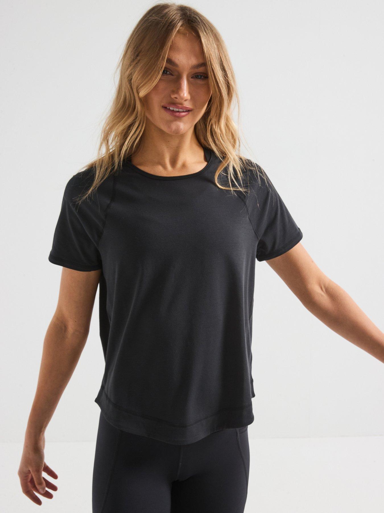 undefined Womens Training Breathe Easy Short Sleeve Top - Black