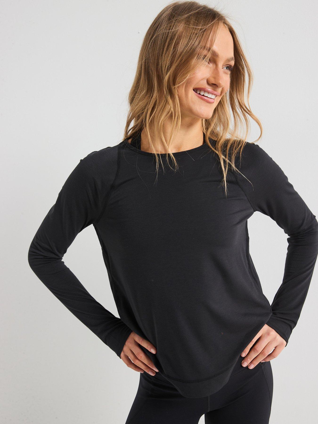 undefined Womens Training Breathe Easy Long Sleeve Top - Black