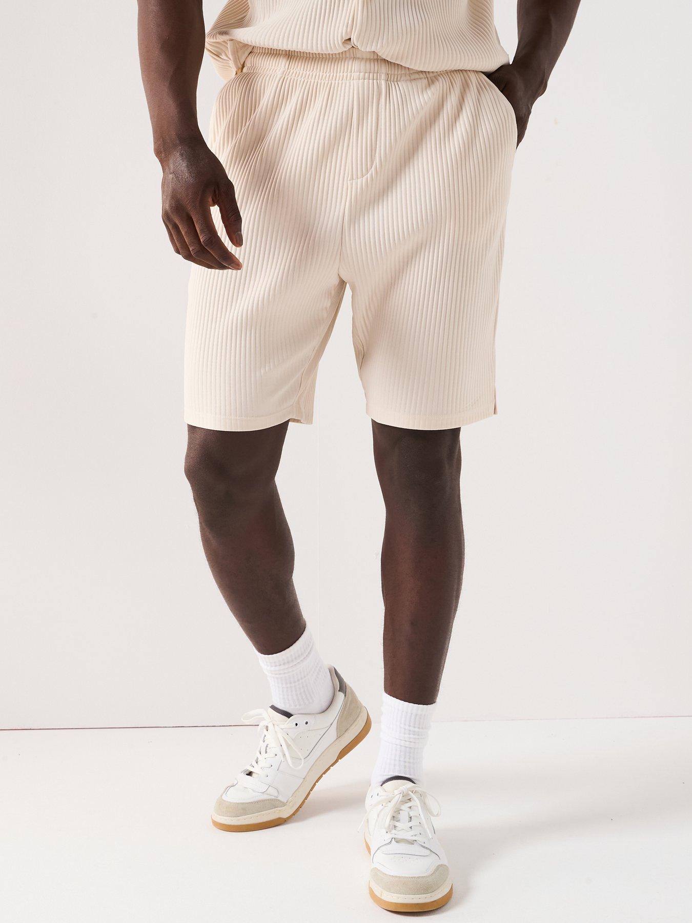 undefined Karl Interlude Plisse Shorts - Moonbeam