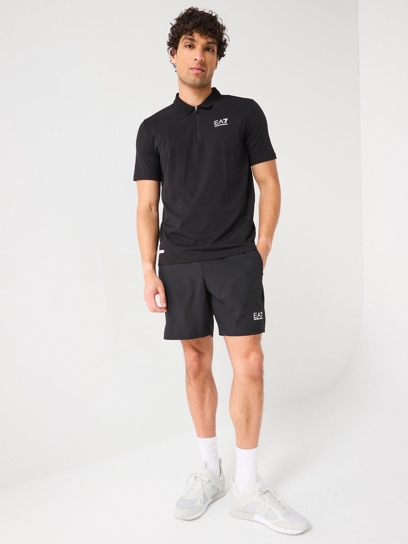 Image 3 of 5 of EA7 Emporio Armani Logo Technical Shorts - Black