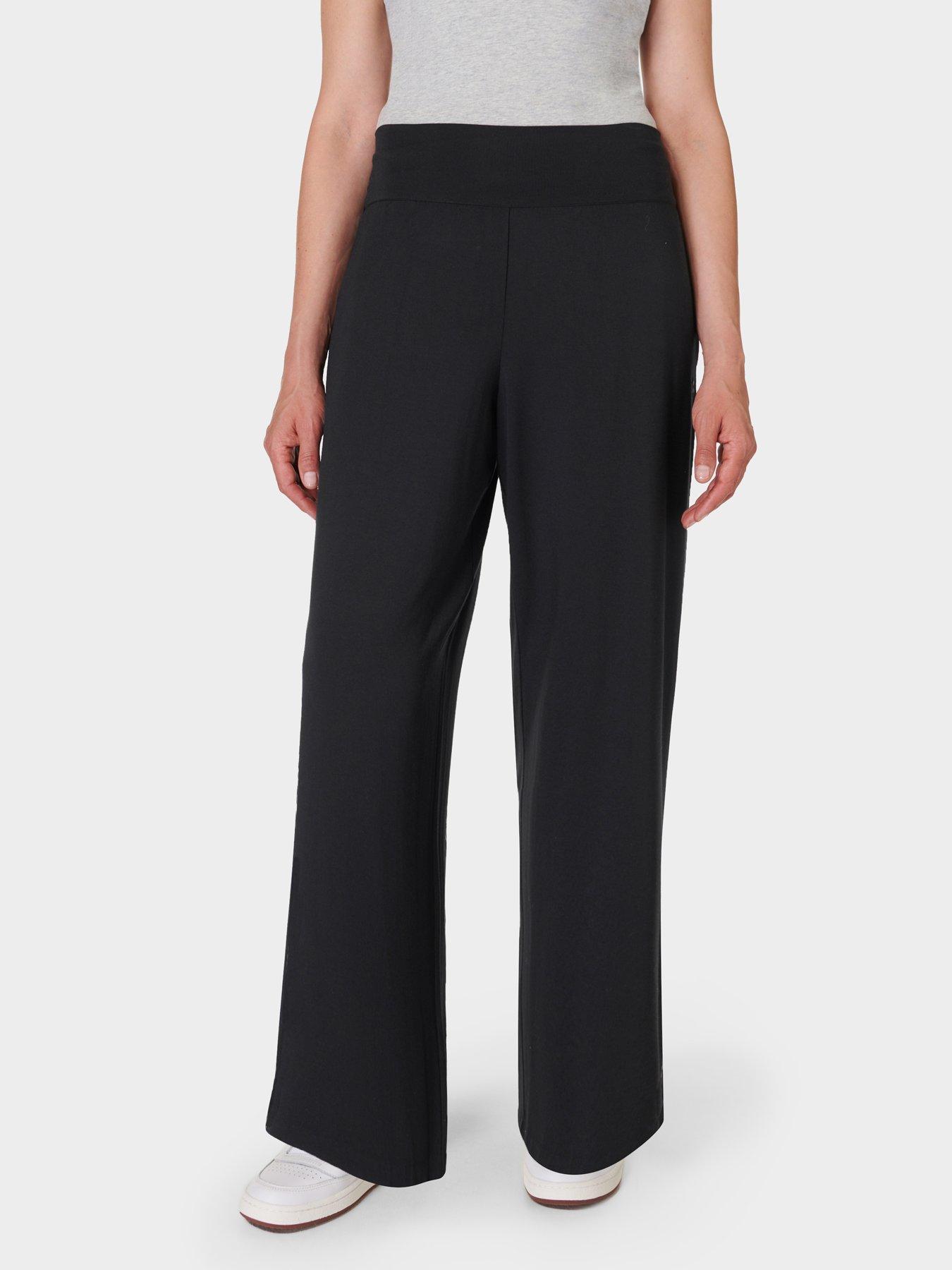 undefined Womens Training Modal Wide Leg Trouser - Black