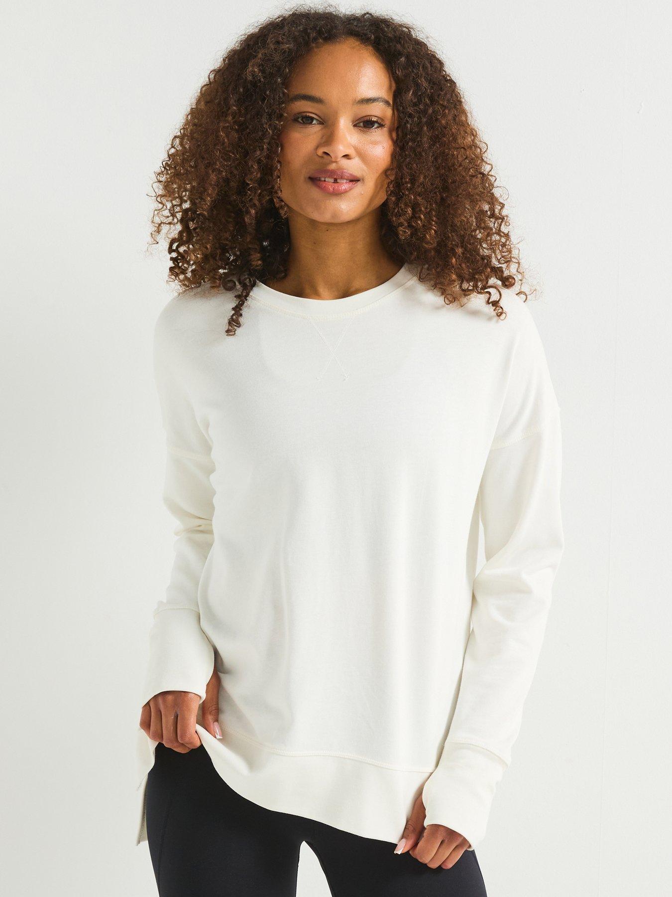 Sweaty Betty Womens Training After Class Longline Sweatshirt - White