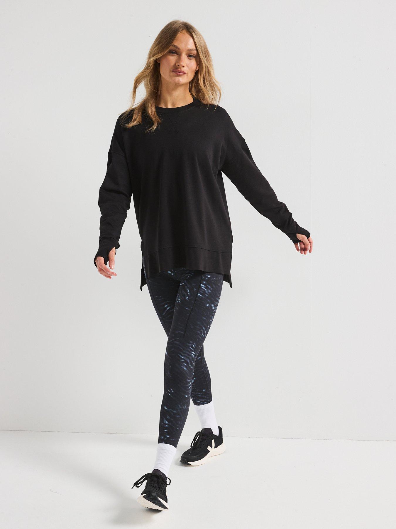 Image 3 of 6 of Sweaty Betty Womens Training After Class Longline Sweatshirt - Black