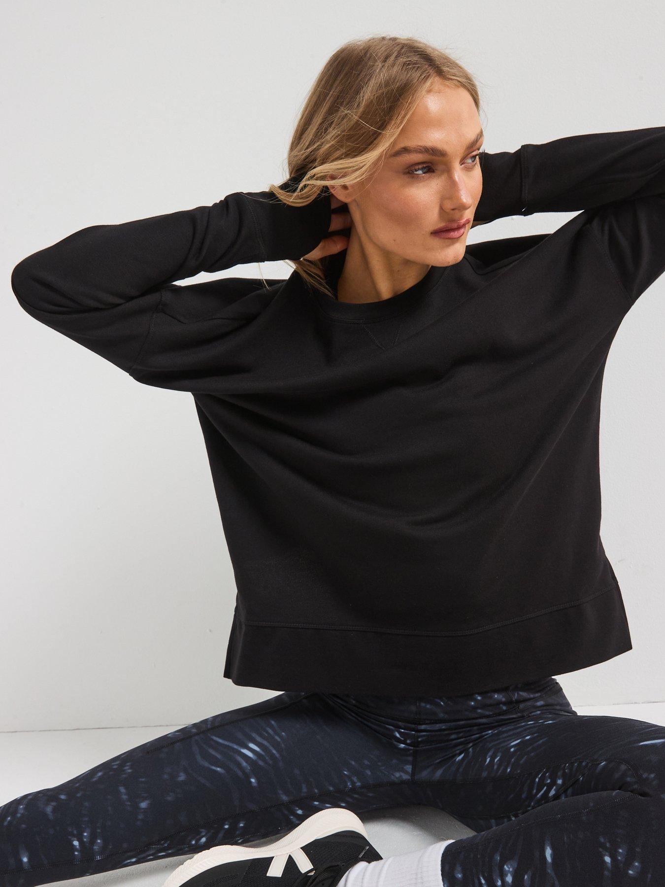 Image 4 of 6 of Sweaty Betty Womens Training After Class Longline Sweatshirt - Black