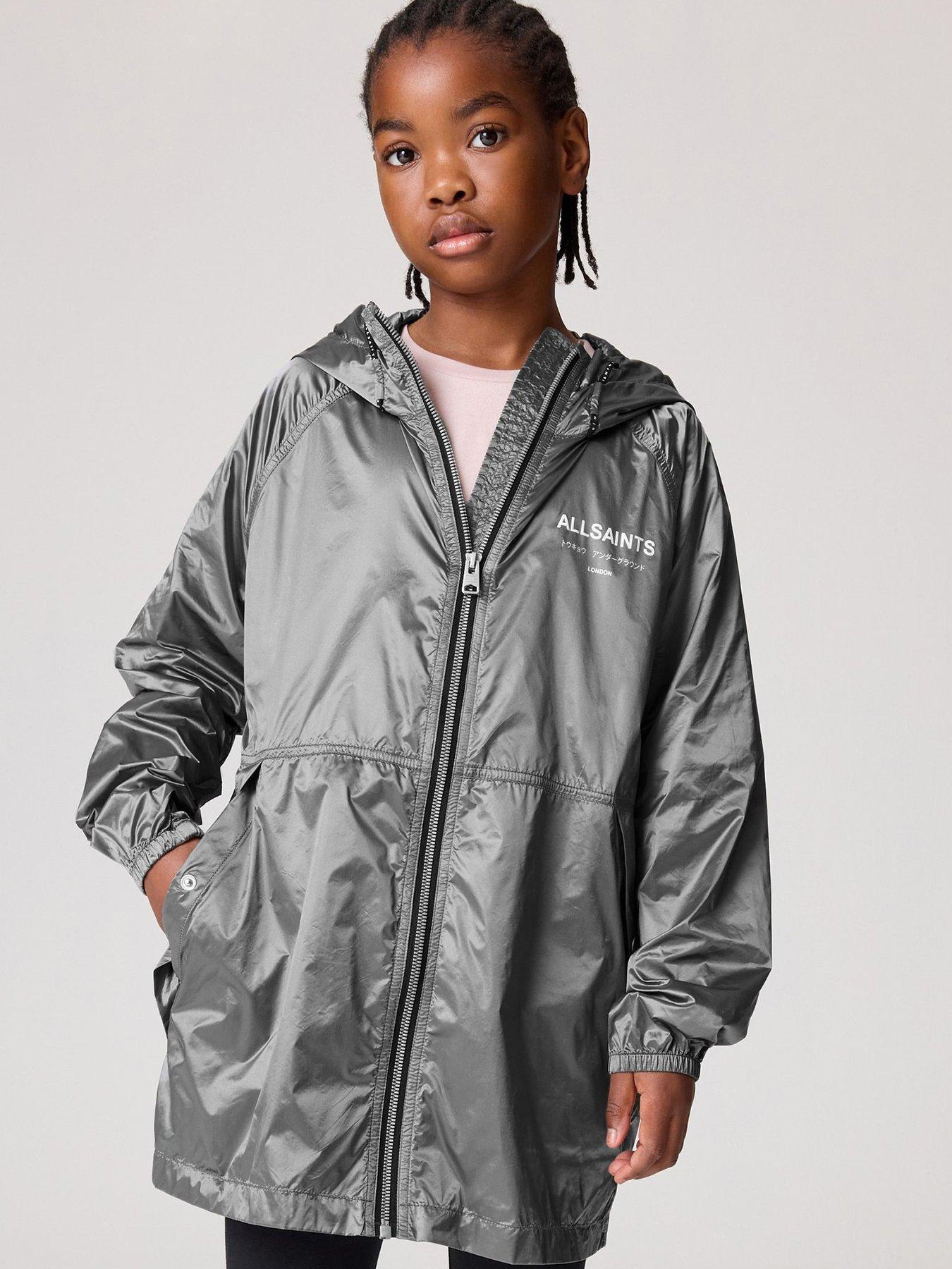 undefined Girls Lightweight Metallic Jacket - Silver