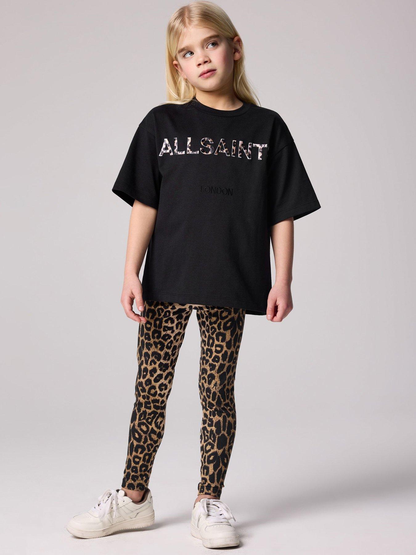 undefined All Saints Girls Leopard Tee And Legging Set