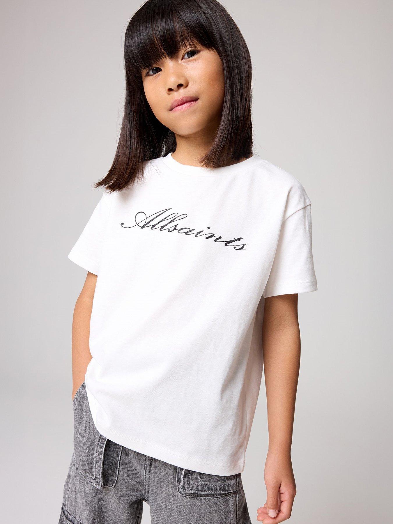 undefined Girls Floral Graphic T-shirt - White