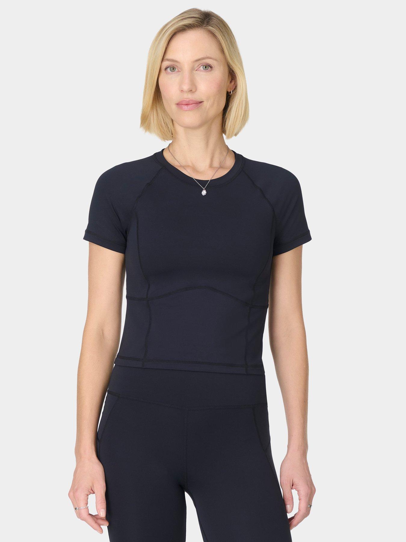 Sweaty Betty Womens Training All Day Cropped T-Shirt, Black, Size Xs, Women