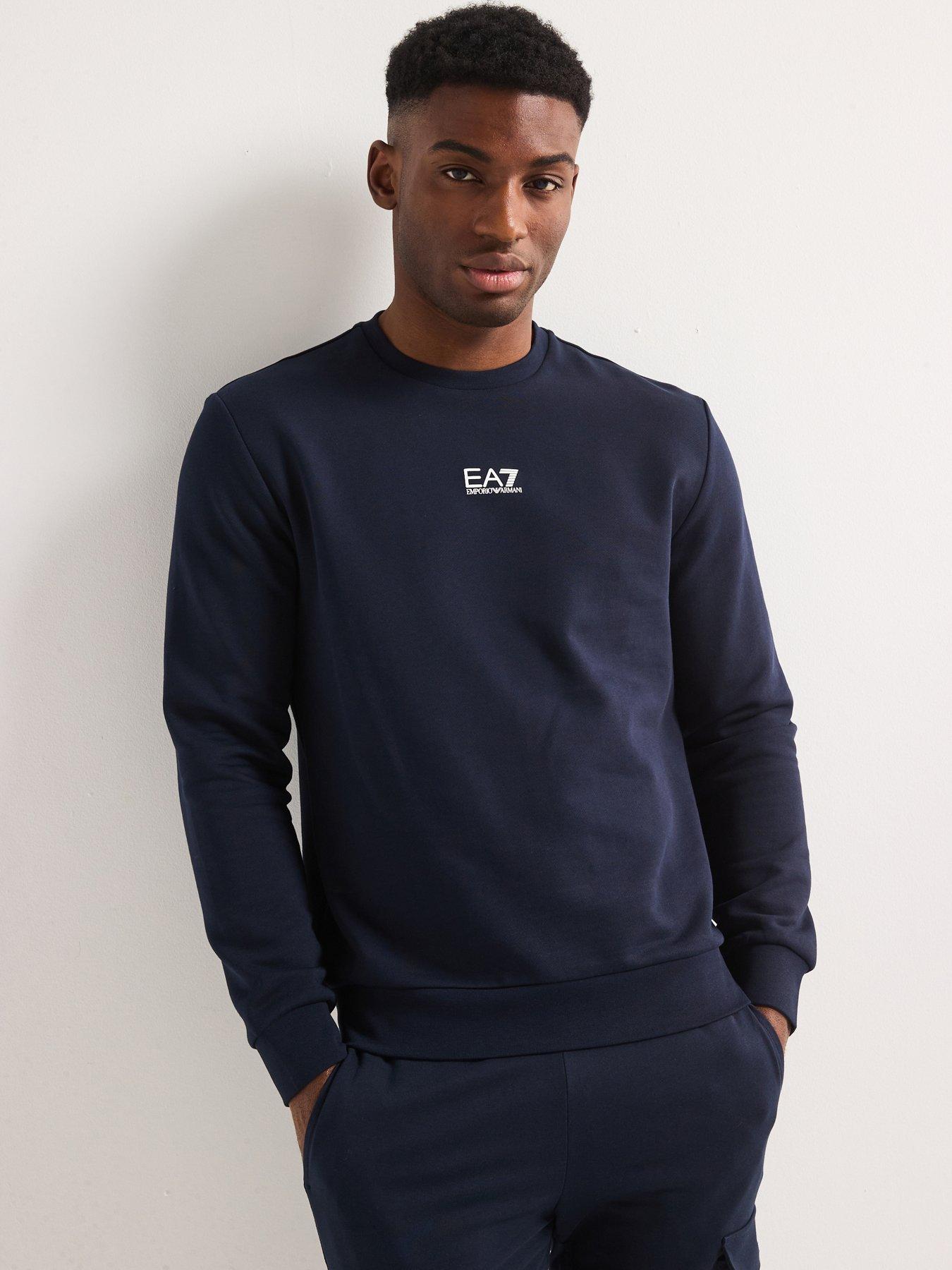 Ea7 Emporio Armani Core Id Logo Crew Neck Sweatshirt - Dark Blue