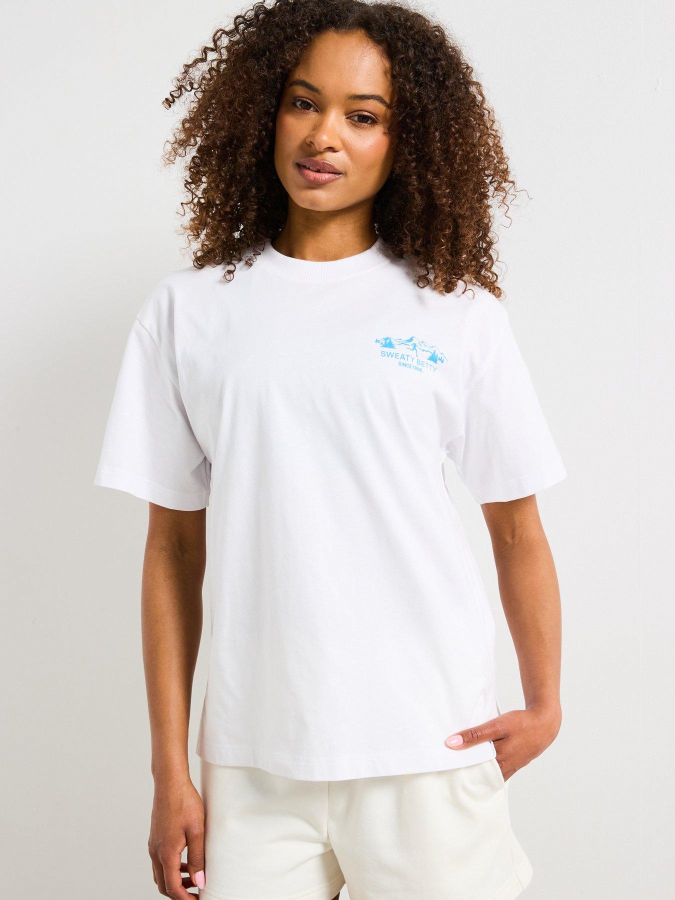 Image 5 of 6 of Sweaty Betty Womens Explore More T-Shirt - White