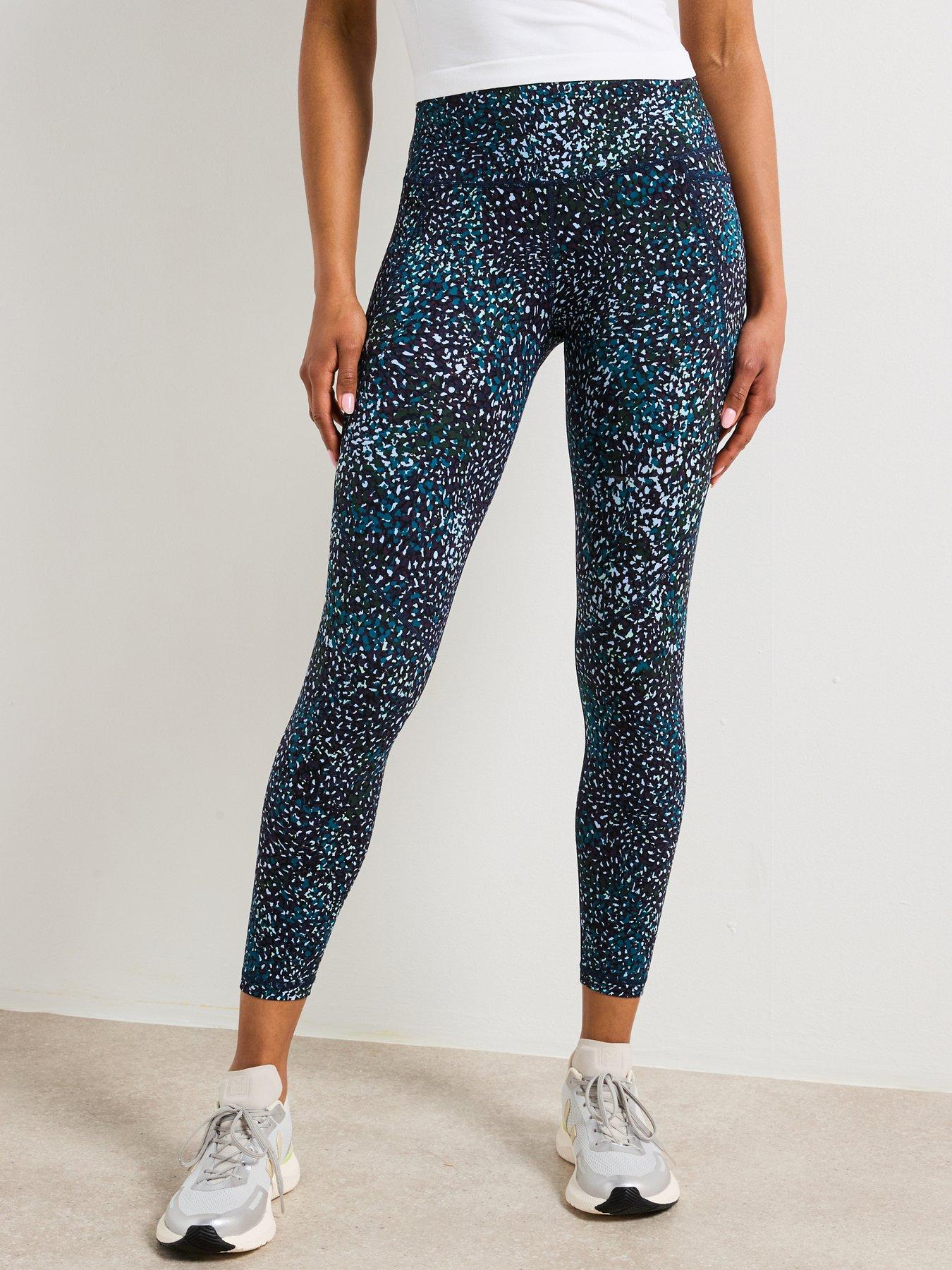 undefined Womens Training Power 7/8 Workout Leggings - Blue