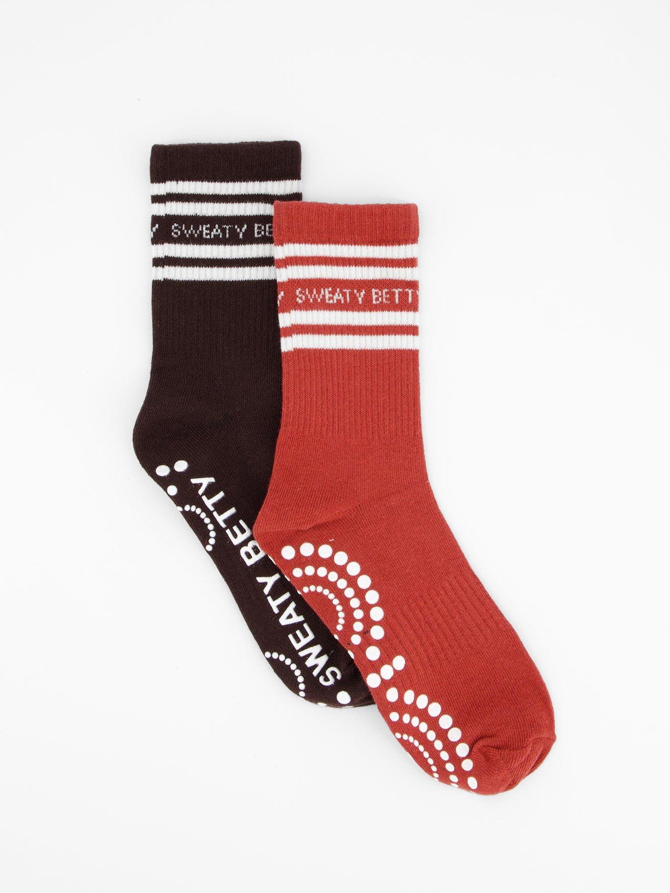 Sweaty Betty Womens Training Mid Length Ankle Gripper Socks 2 Pack - Brown
