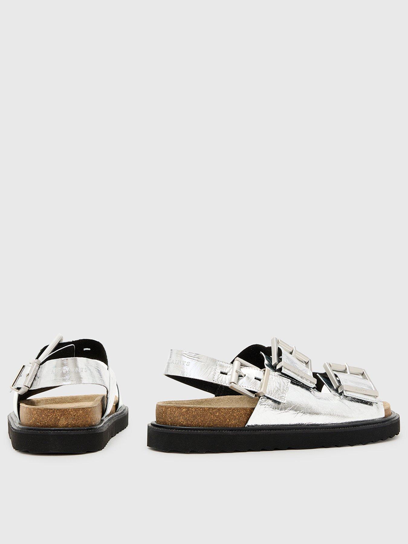 Image 3 of 6 of AllSaints Isla Sandal - Silver