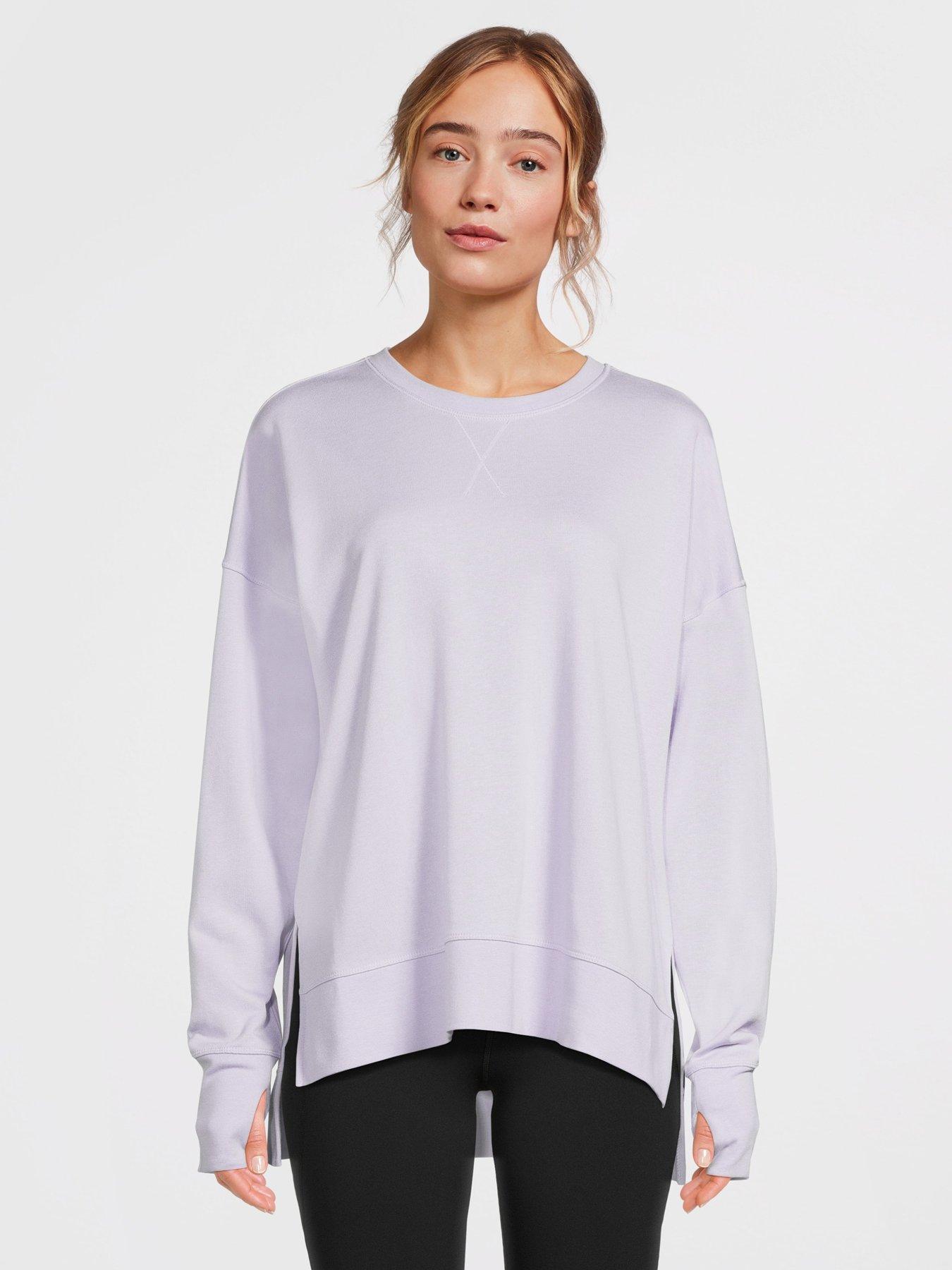undefined Womens Training After Class Longline Sweatshirt - Purple