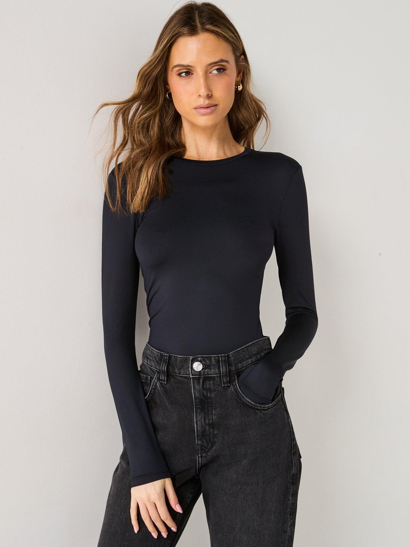 undefined Soft Touch Essential Long Sleeve Top - Black