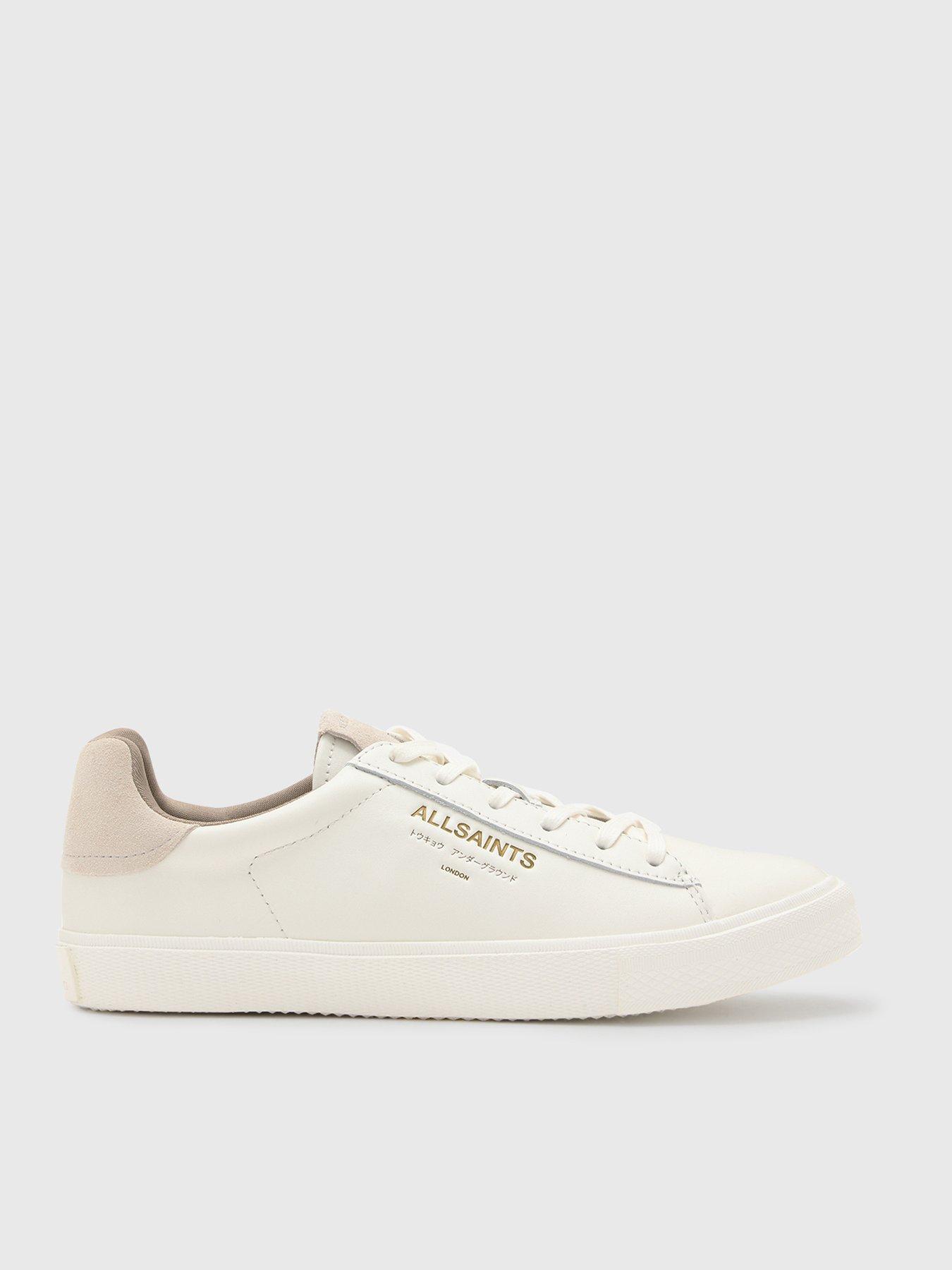 undefined Underground Leather Low Top Trainers - White/Off White