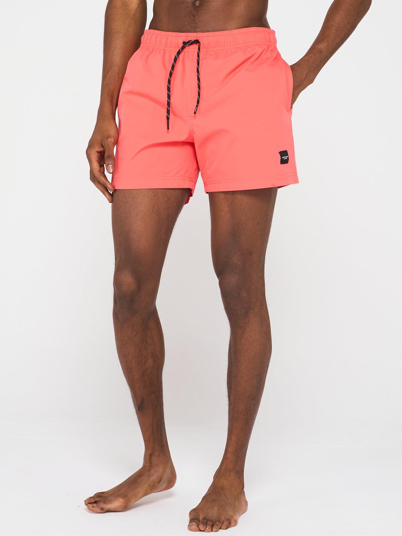 undefined Maui Solid Swim Shorts - Hot Coral