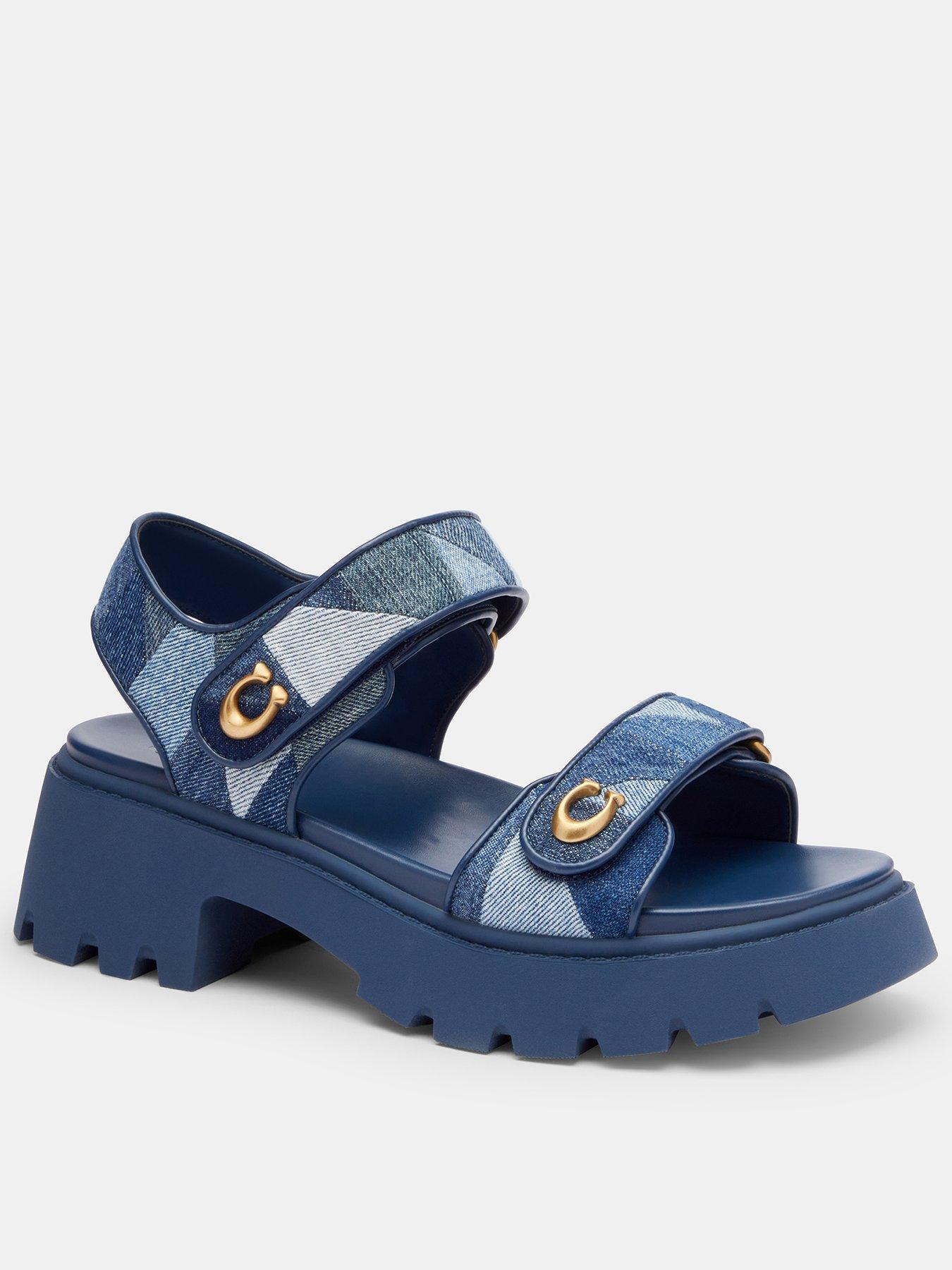 undefined Brynn Platform Patchwork Denim Sandal
