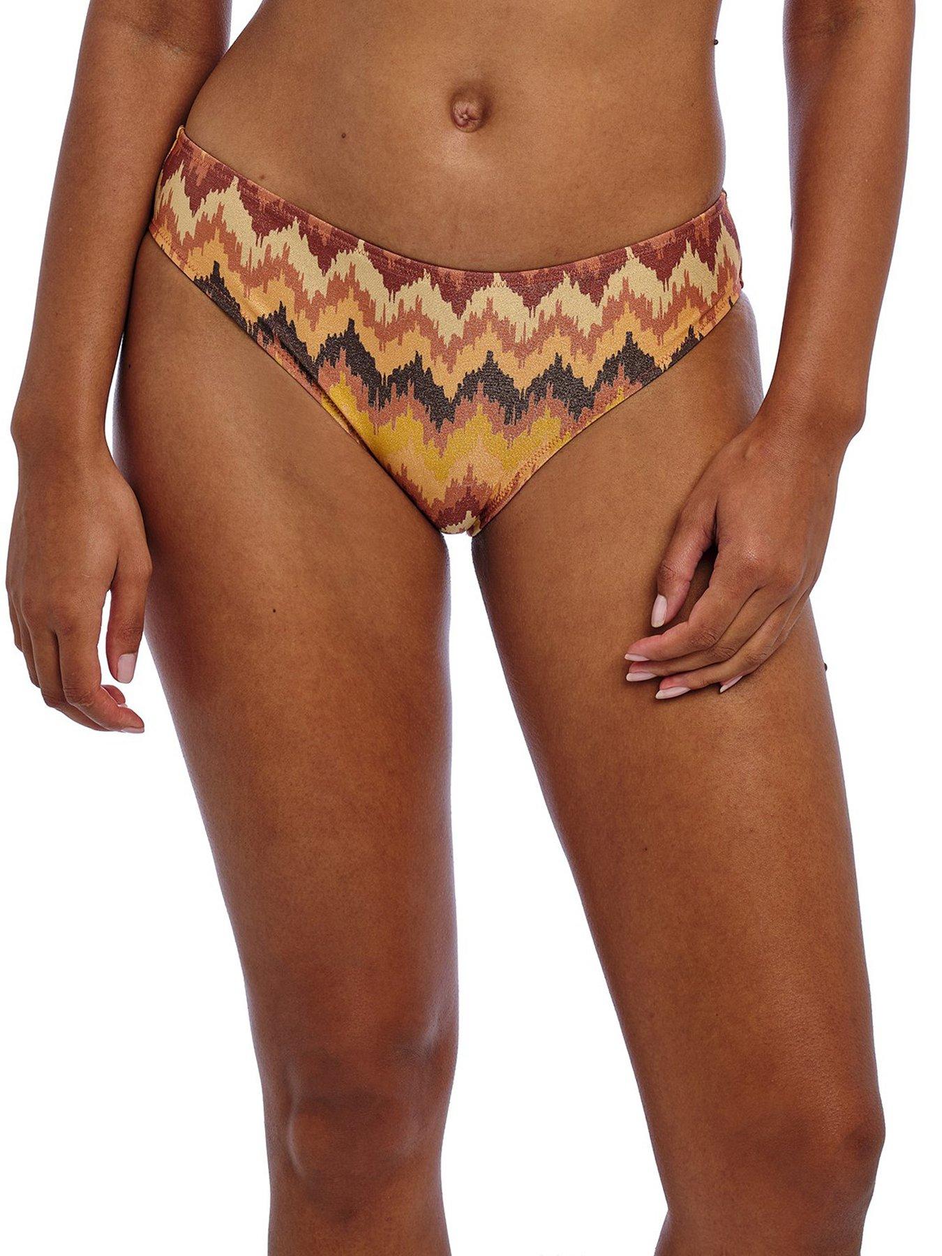 Image 1 of 3 of Freya Arizona Wave Metallic Bikini Brief - Orange