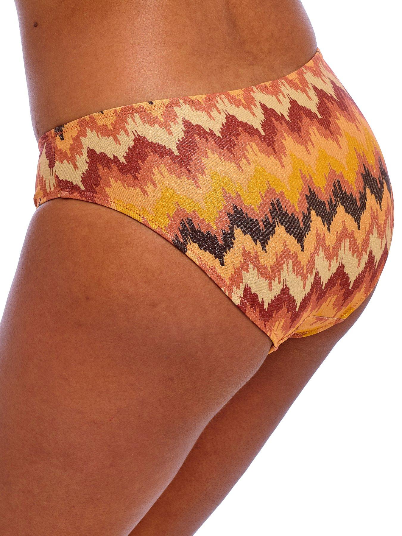 Image 2 of 3 of Freya Arizona Wave Metallic Bikini Brief - Orange
