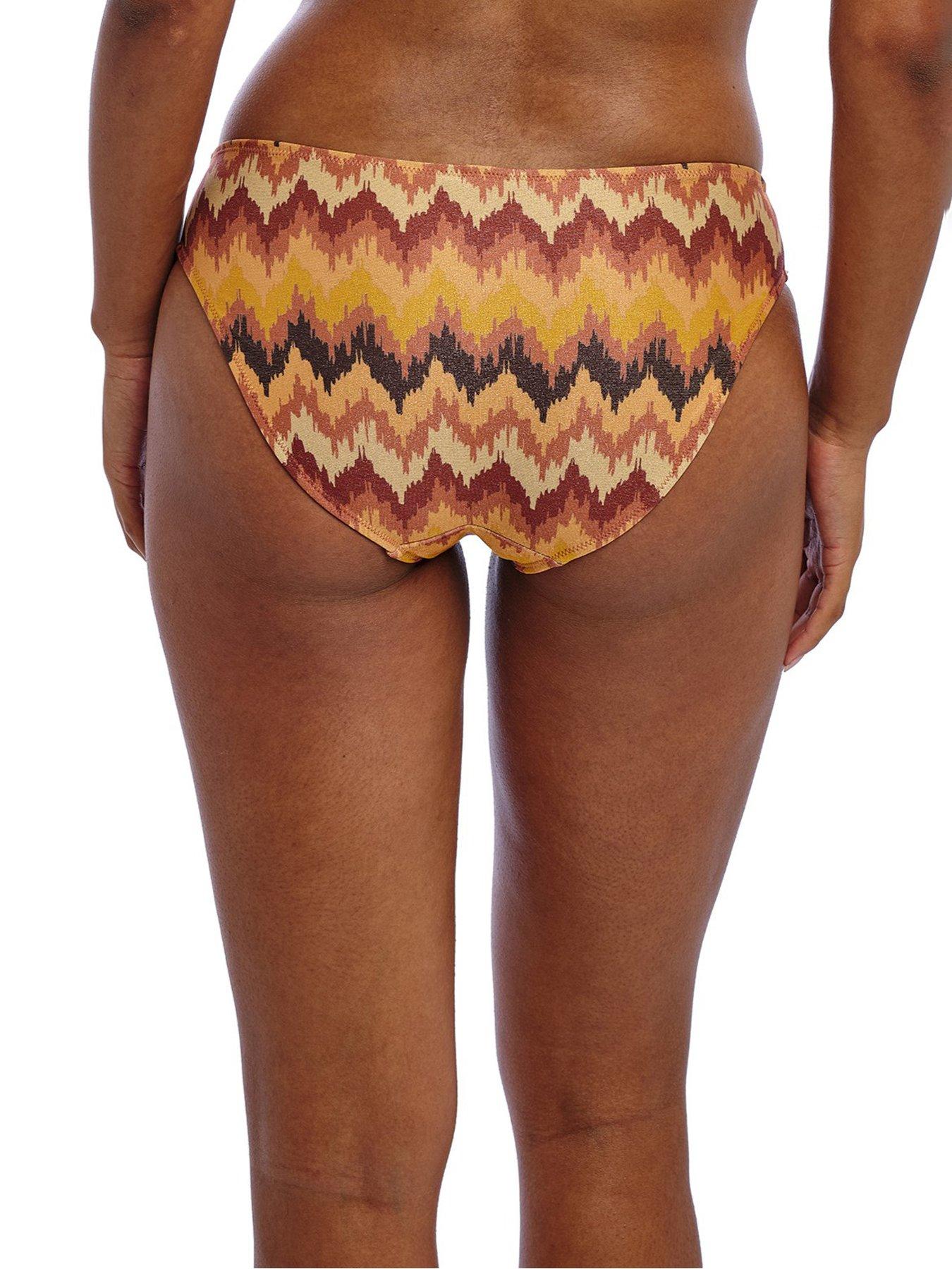 Image 3 of 3 of Freya Arizona Wave Metallic Bikini Brief - Orange