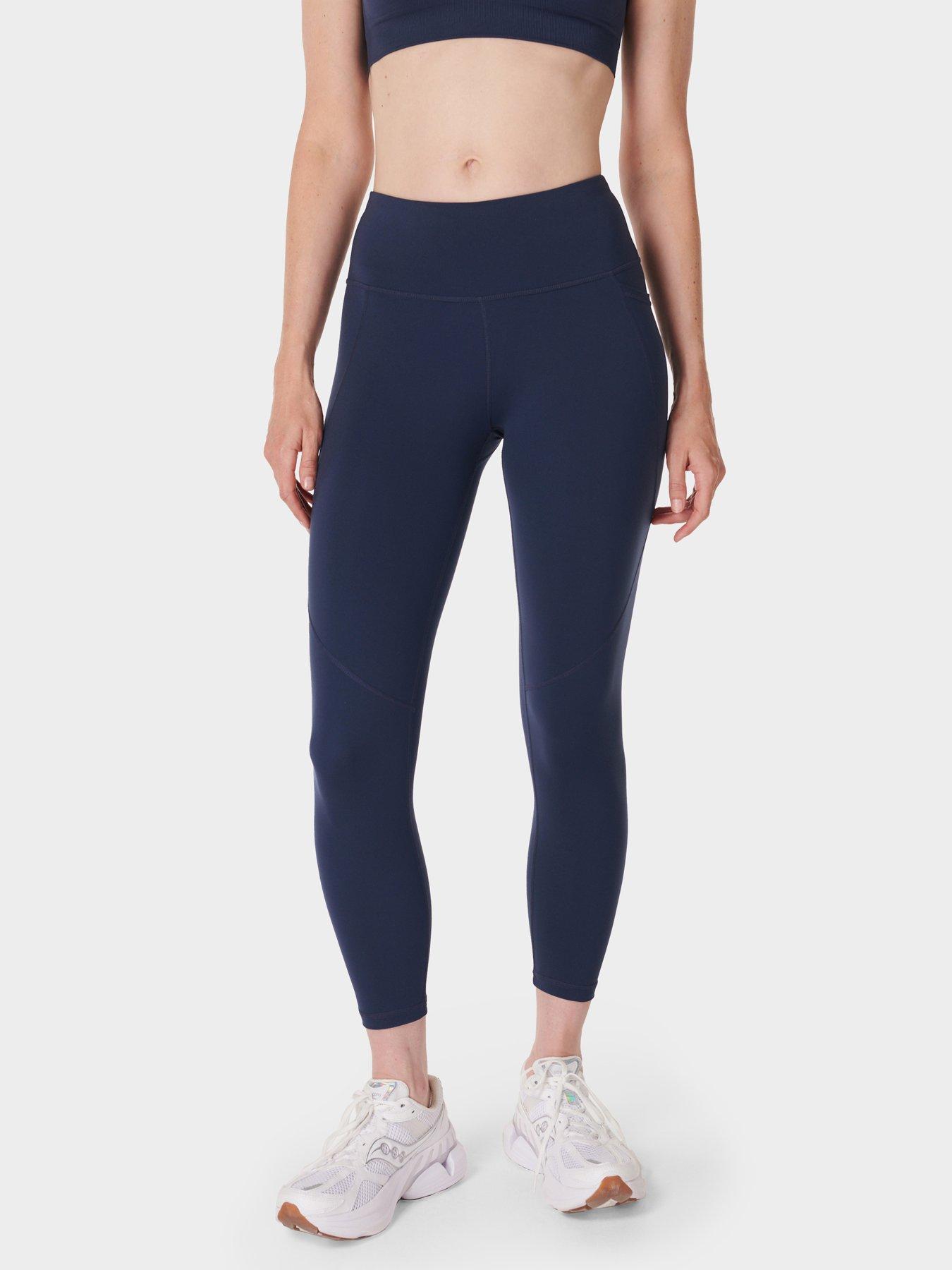 Sweaty Betty Womens Training Power 7/8 Workout Leggings, Navy, Size Xs, Women
