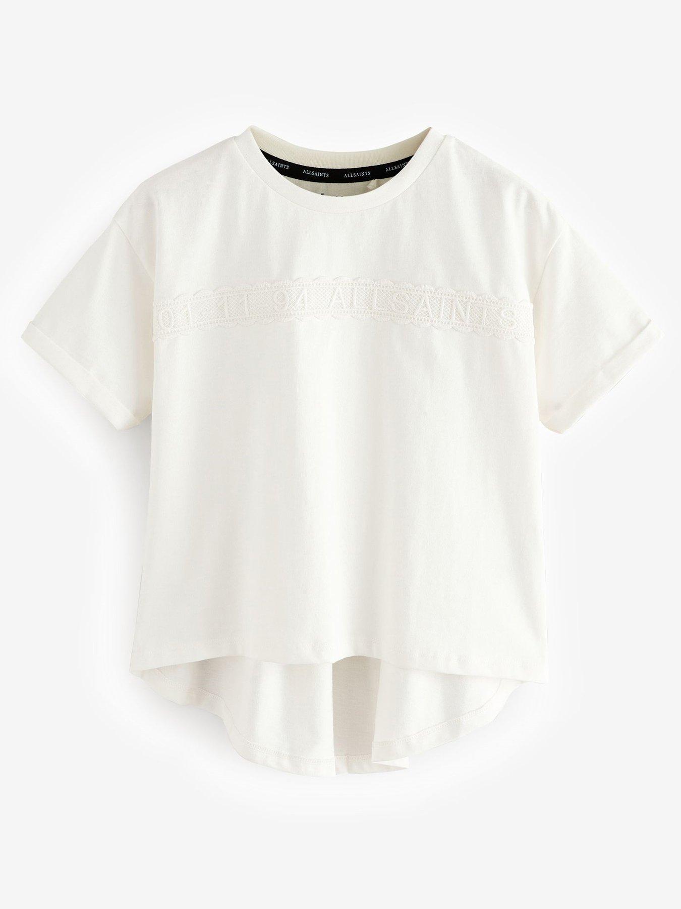 undefined Girls Logo Lace T-shirt - White