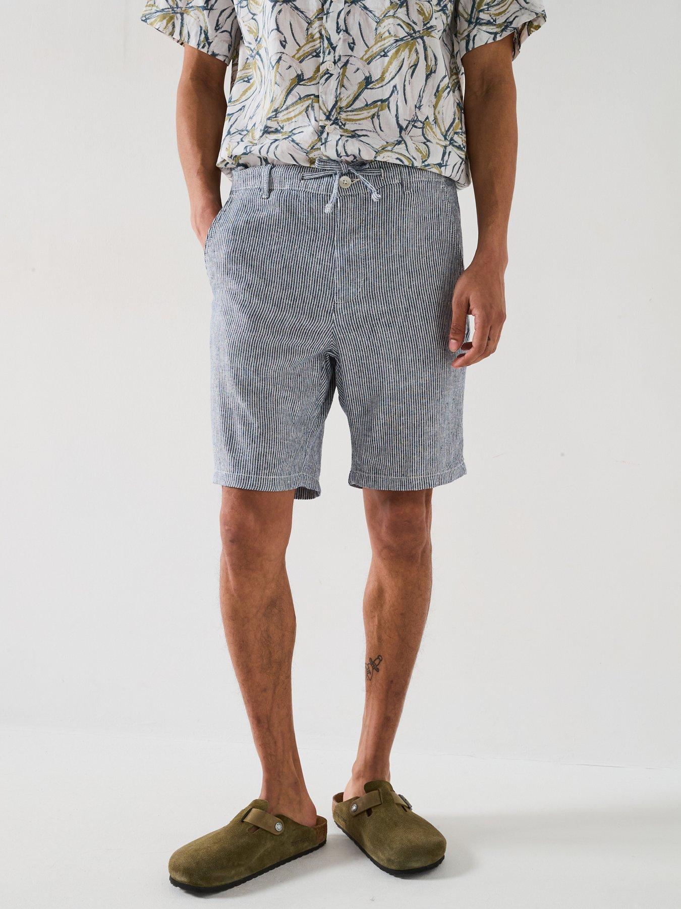 undefined Stace Mykonos Stripe Chino Shorts - Blue Indigo