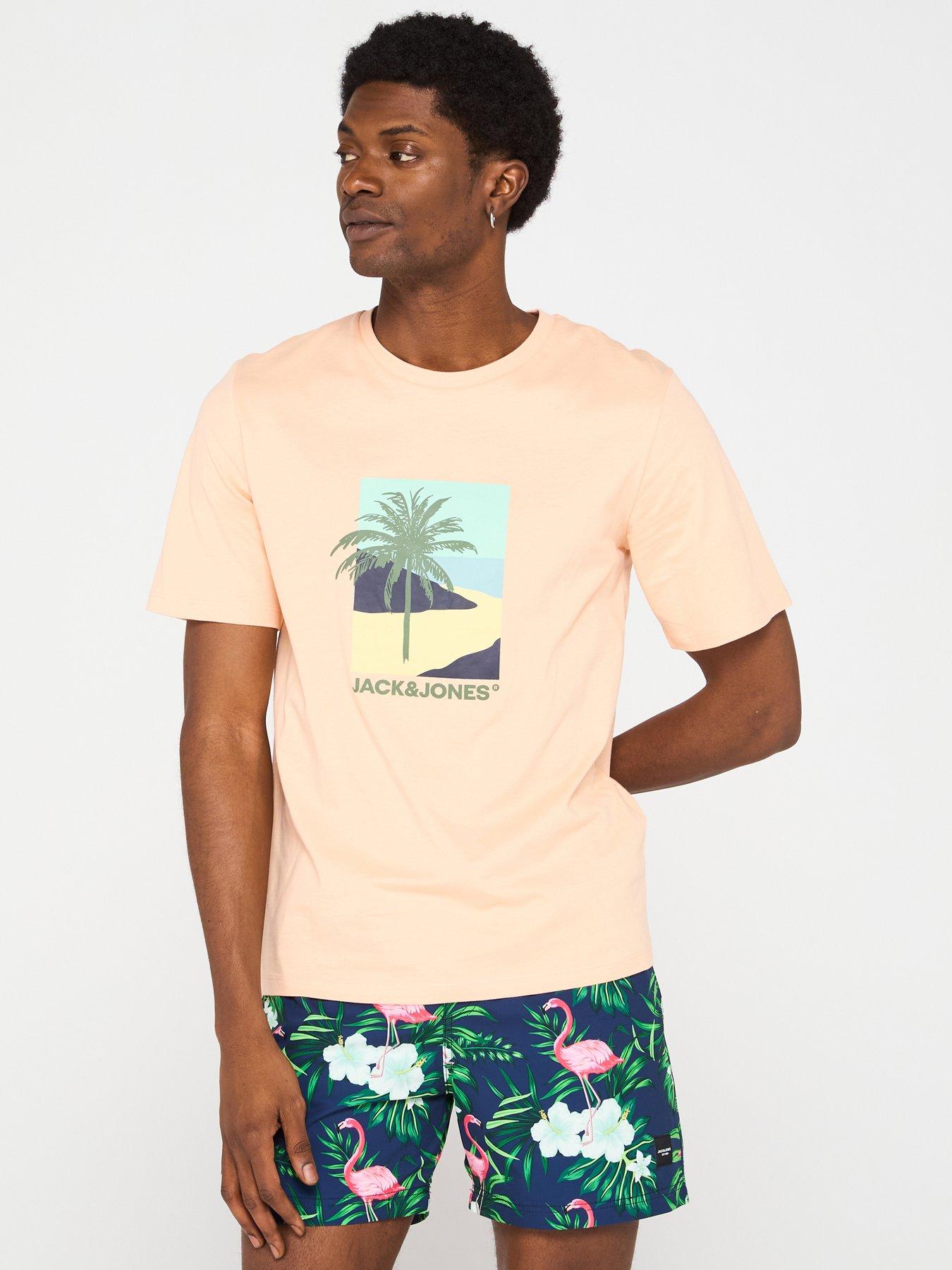 undefined Barbados Summer Graphic T-Shirt - Peach Parfait