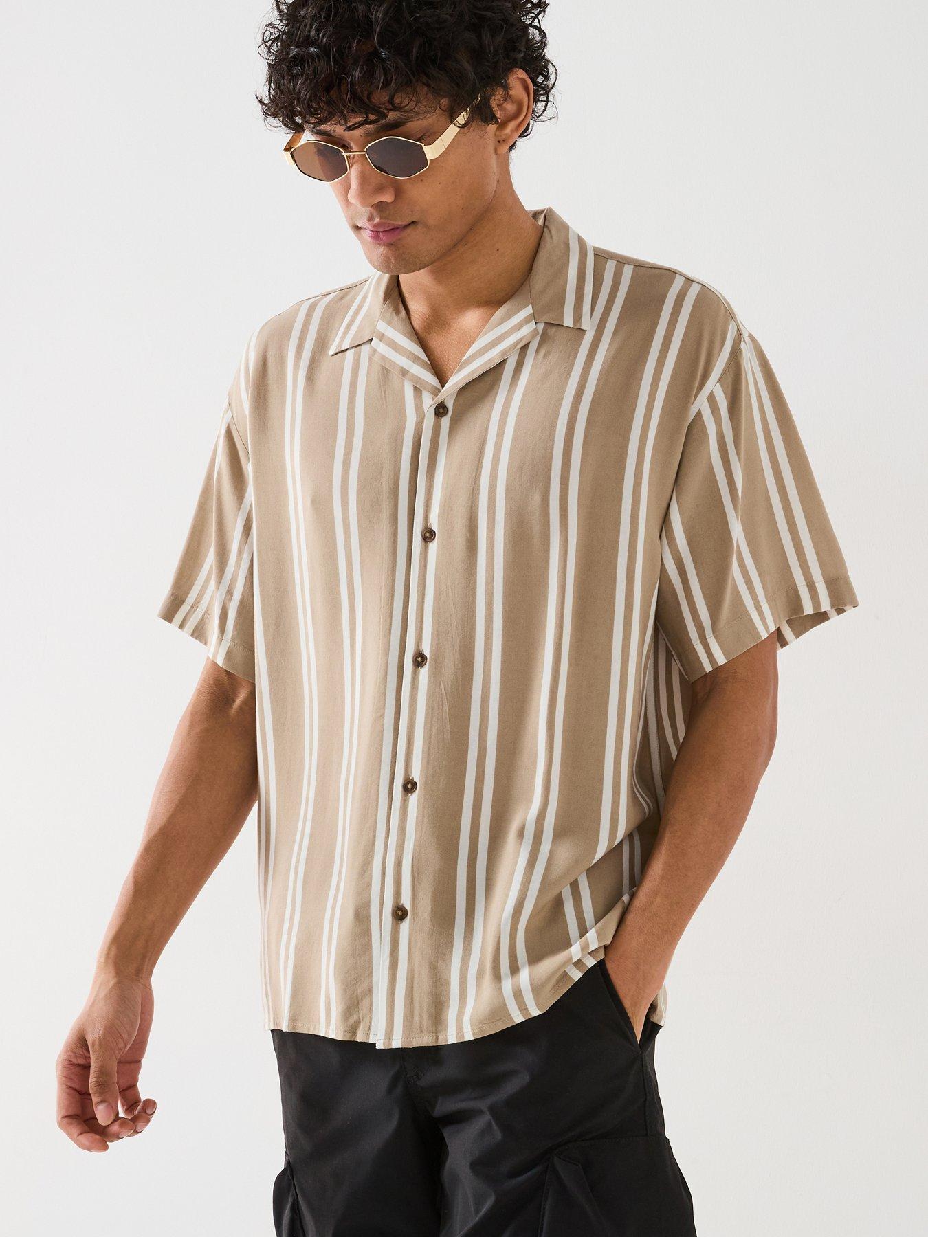undefined Jeff Stripe Resort Shirt - Crockery