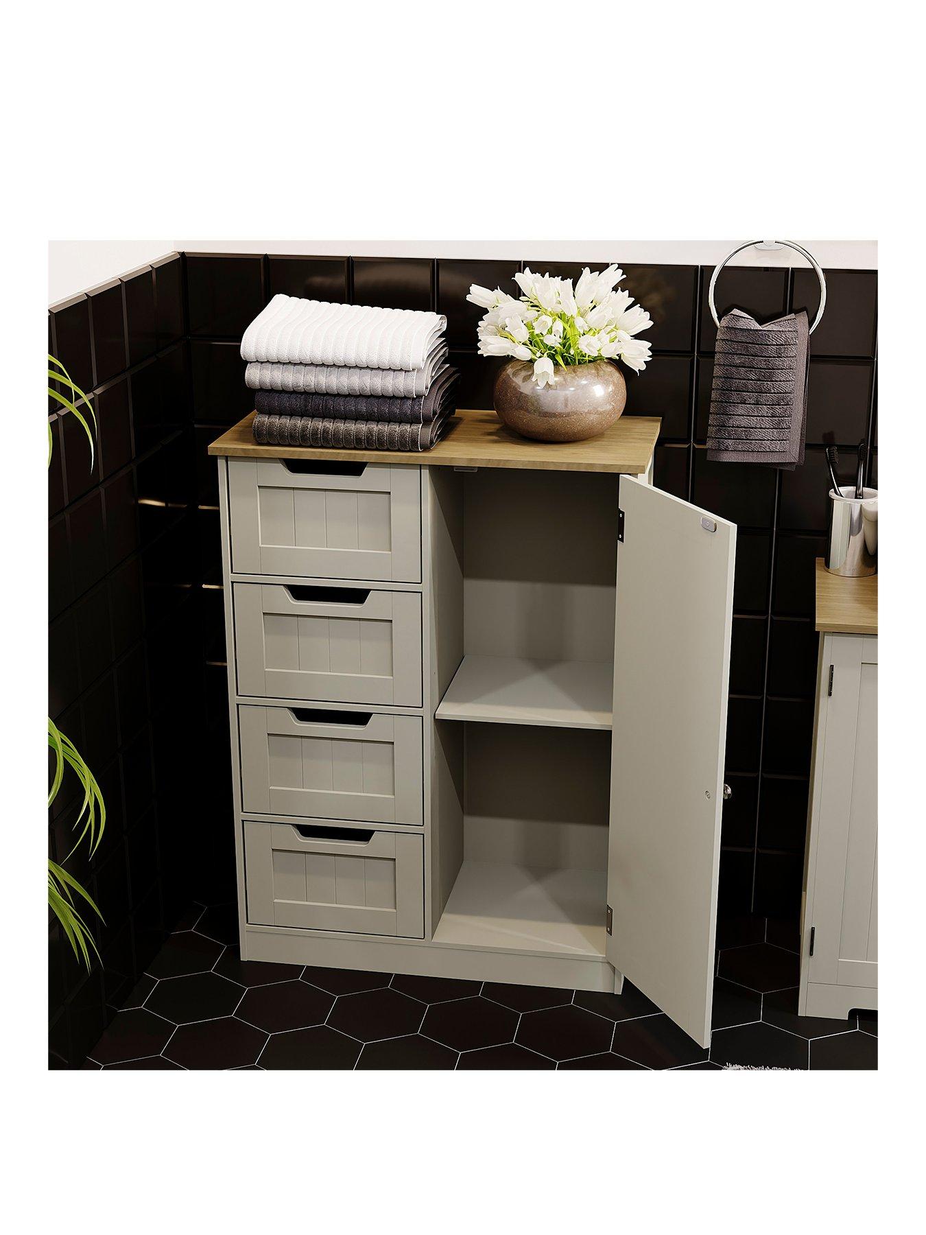 Image 3 of 7 of Bath Vida Priano 4 Drawer 1 Door Freestanding Unit