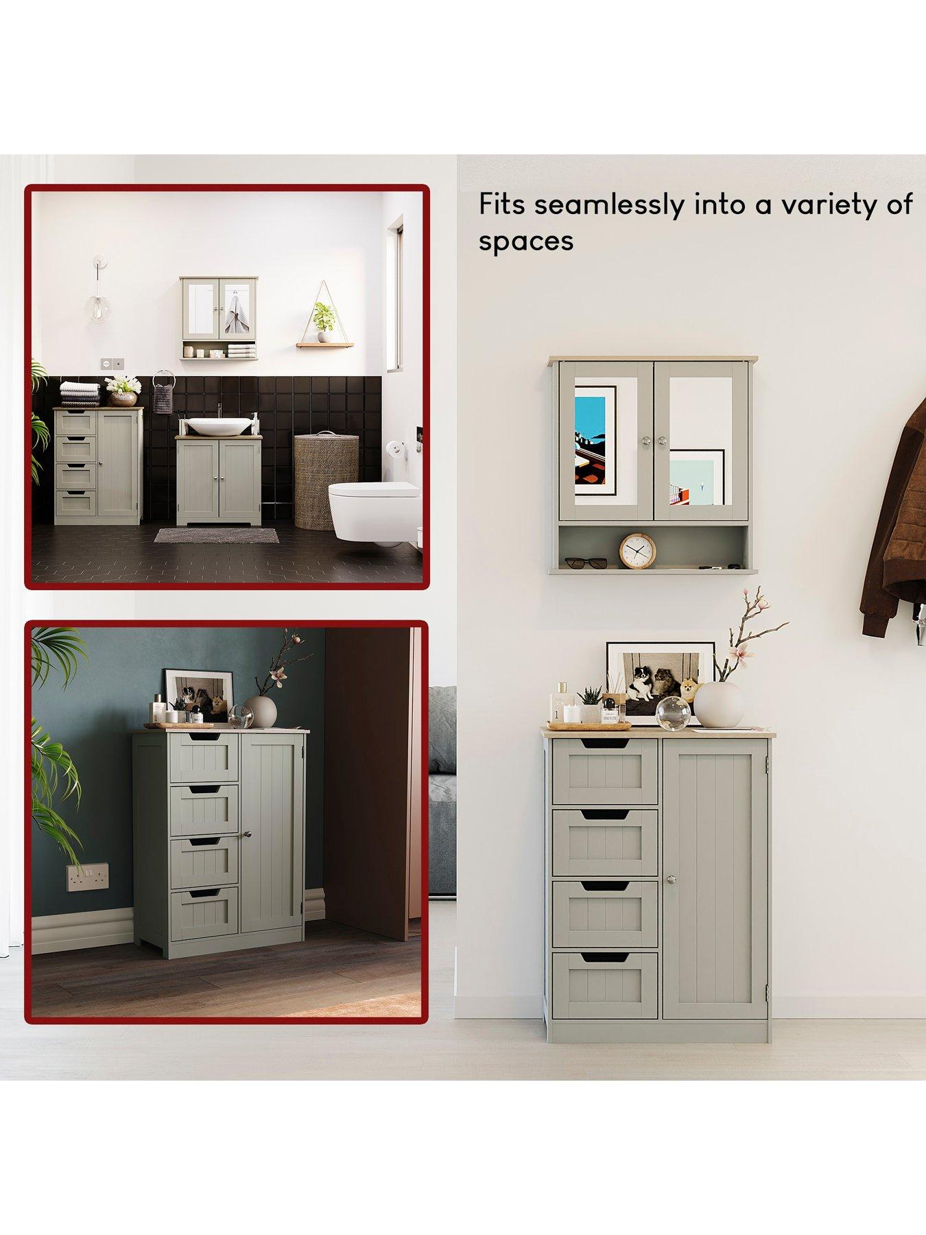 Image 4 of 7 of Bath Vida Priano 4 Drawer 1 Door Freestanding Unit