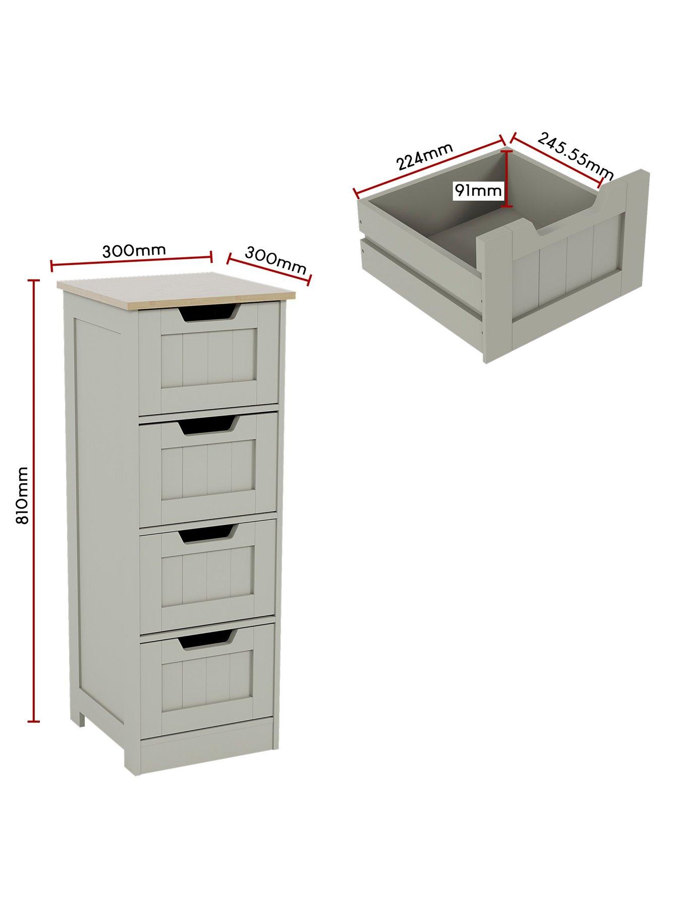 Image 7 of 7 of Bath Vida Priano 4 Drawer Freestanding Unit