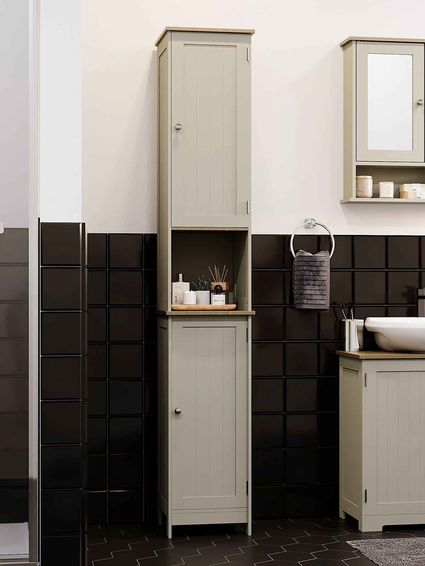 Product photograph of Bath Vida Priano 2 Door Tall Cabinet from very.co.uk