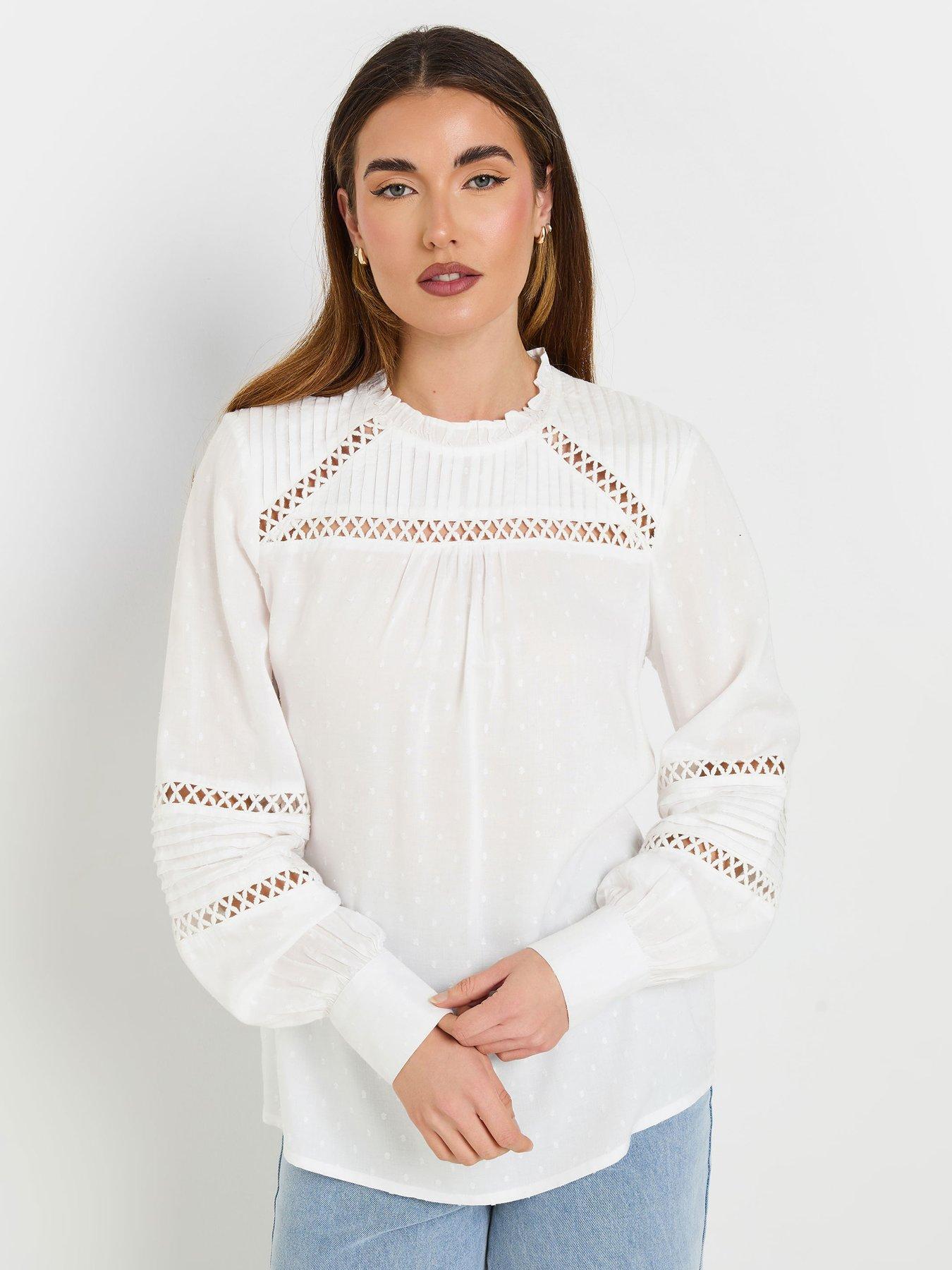 undefined Ladder Trim Shirt - White