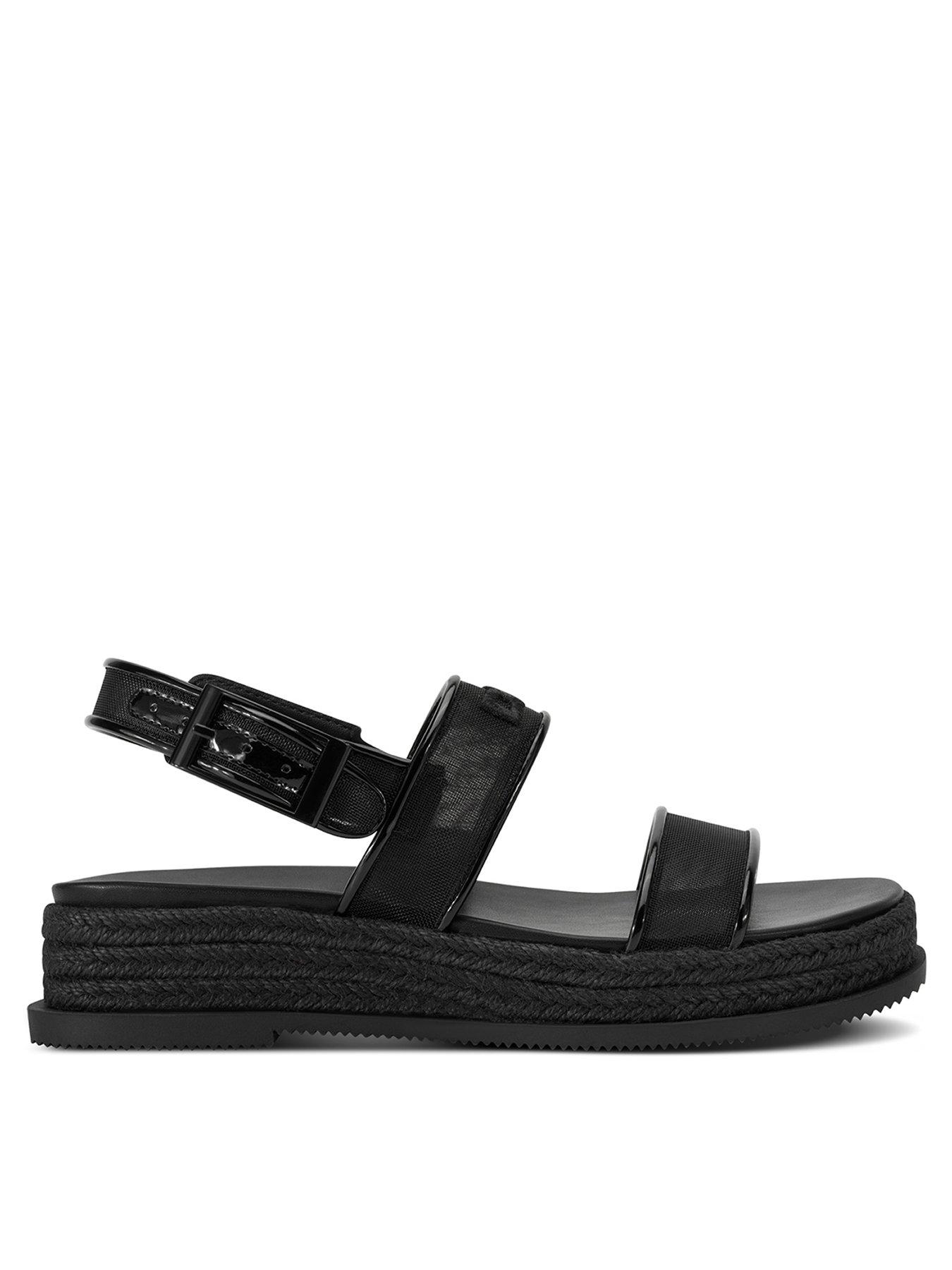 undefined Bernae Slingback Wedge Espadrille Sandals - Black