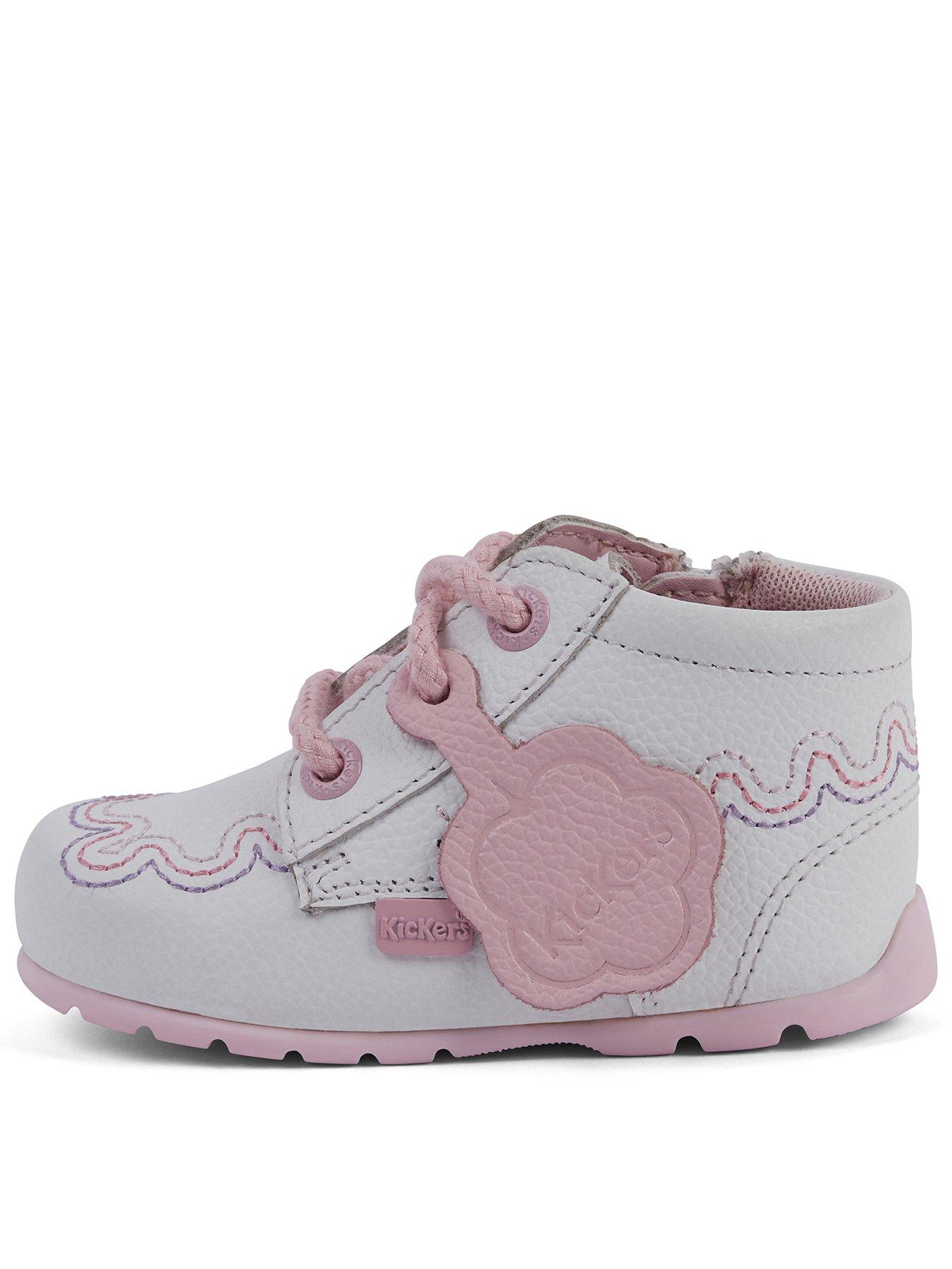 undefined Kick Hi Baby Wave Leather Boot - White