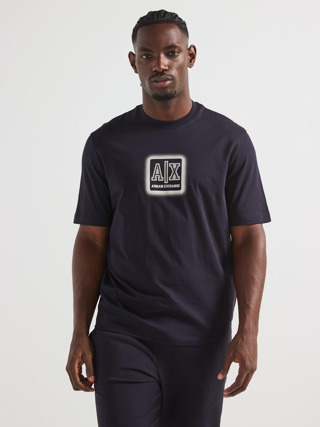 undefined Logo Crew Neck T-Shirt - Navy