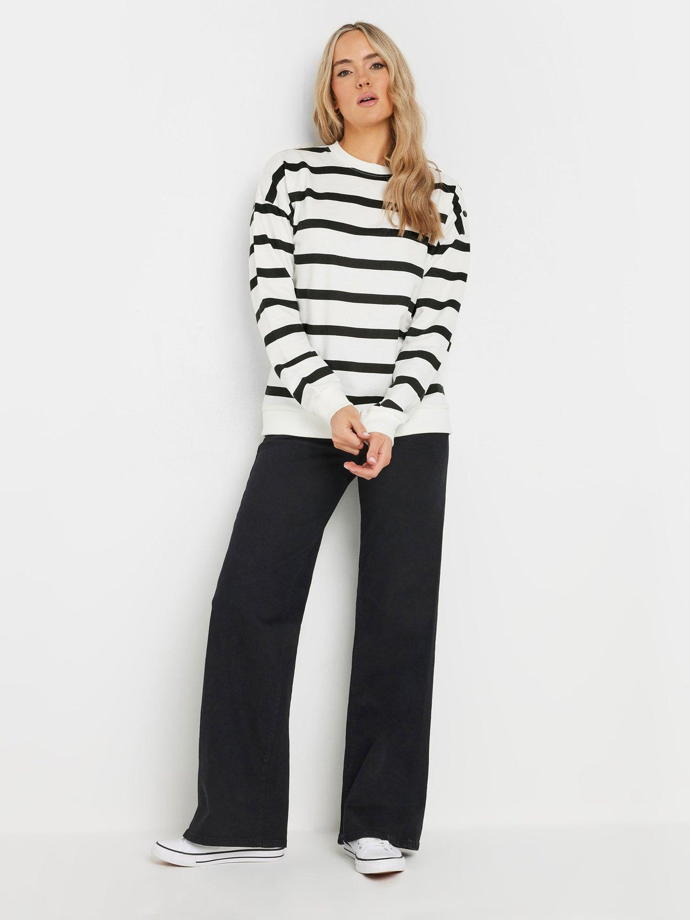 Image 3 of 4 of Long Tall Sally Tall Stripe Popper Sweat