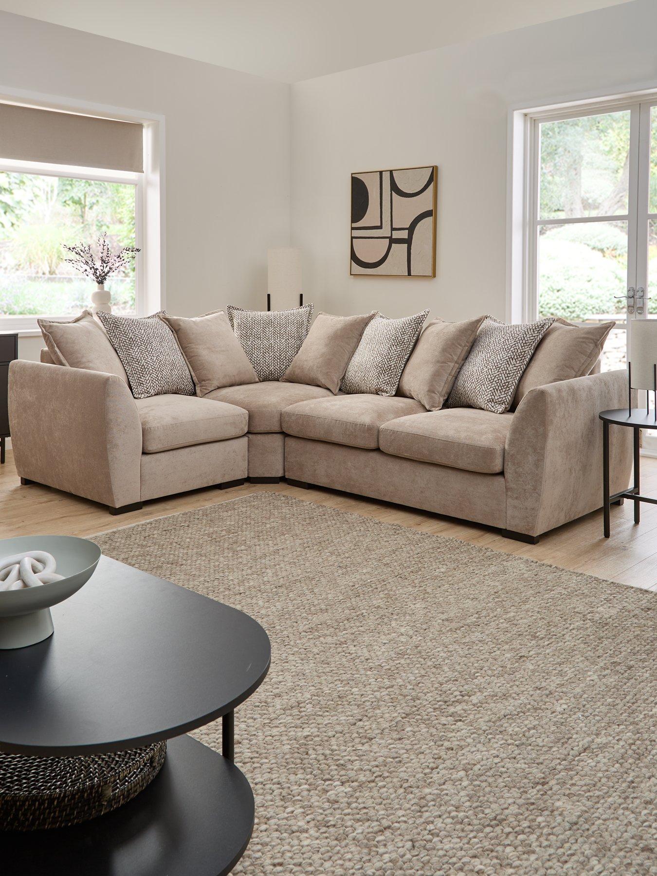undefined Havana Fabric Left Hand Double Arm Sofa - FSC Certified