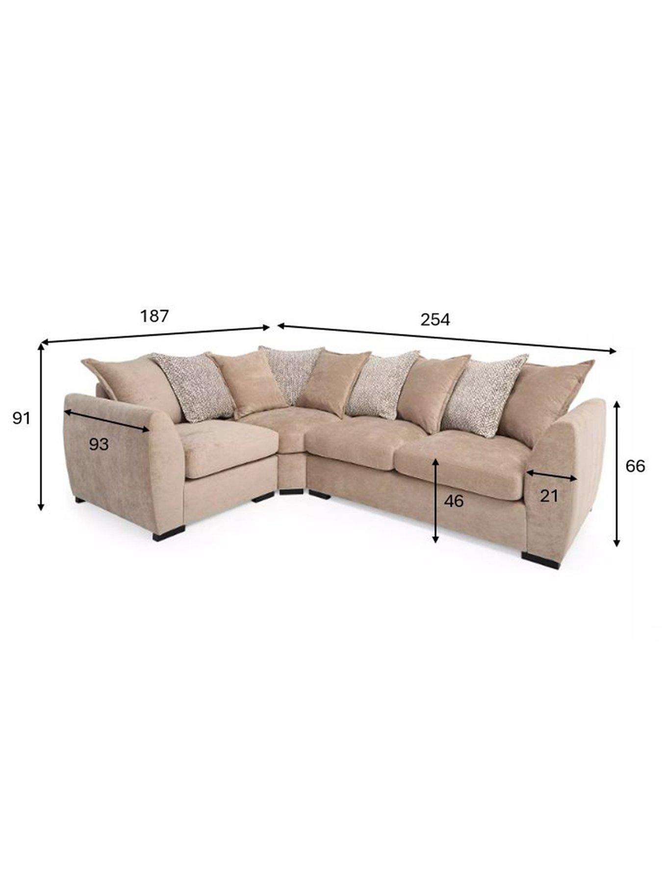 Image 6 of 7 of The Very Collection Havana Fabric Left Hand Double Arm Sofa&nbsp;- FSC Certified