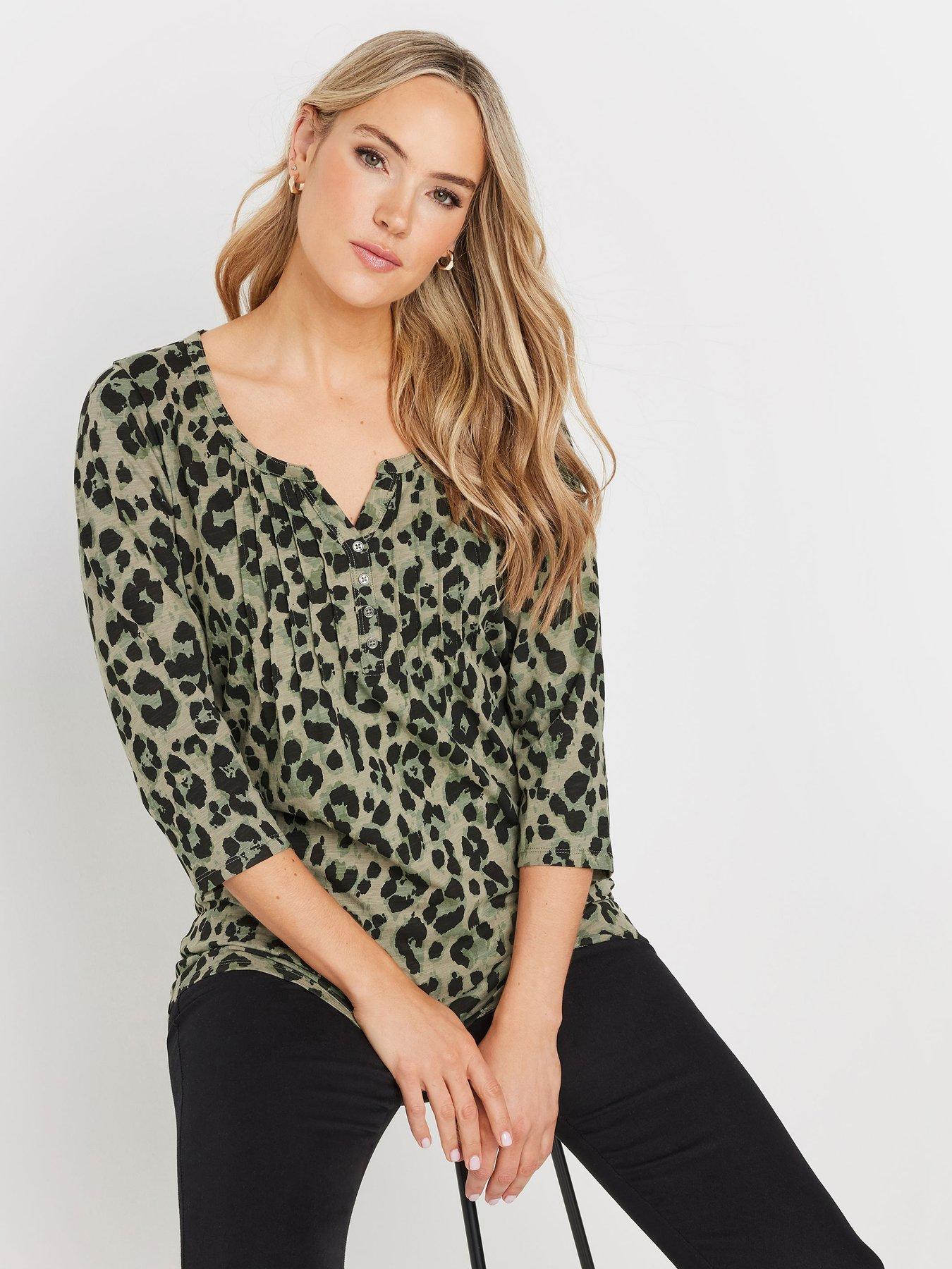undefined Animal Pintuck Henley - Green