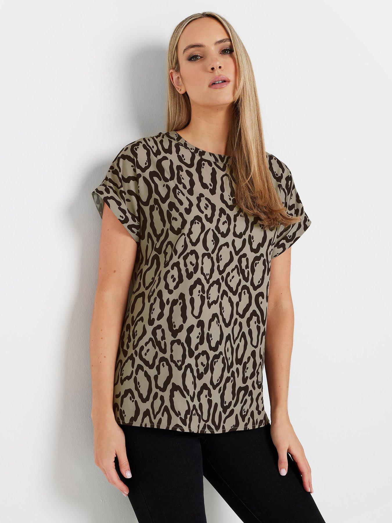 undefined Leopard Grown On Sleeve Shirt - Natural