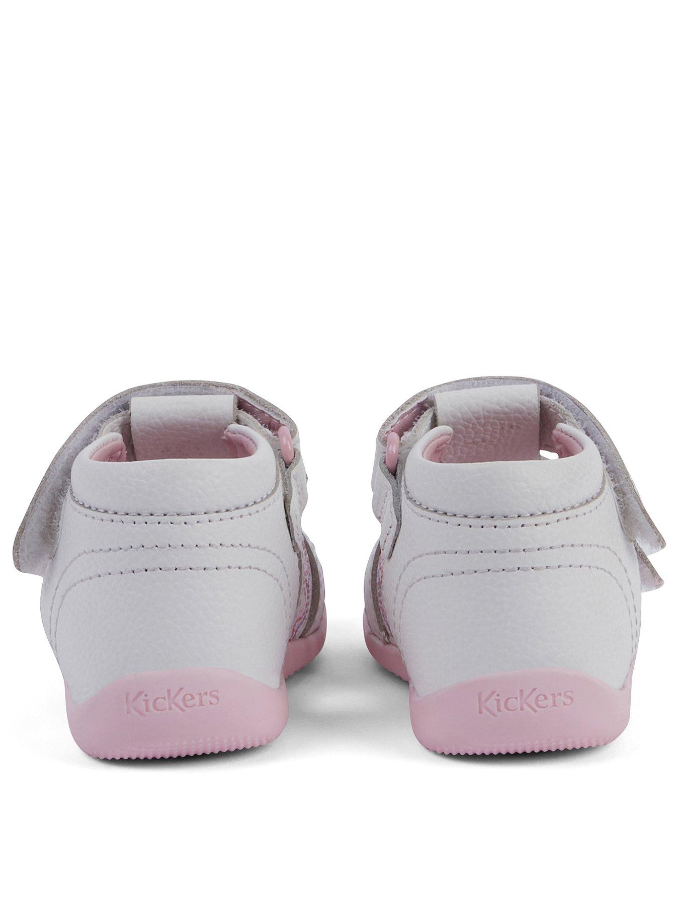 Image 3 of 7 of Kickers Wriggle Sandal Baby Wave Leather Boot - White