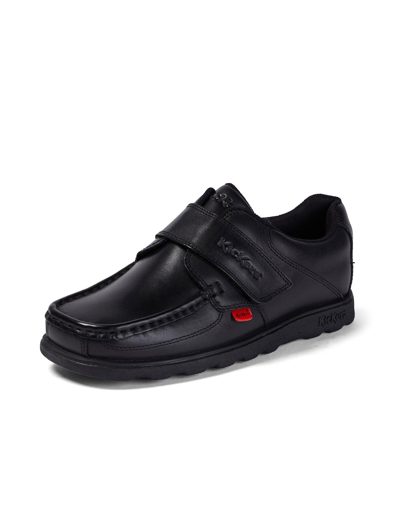 Image 6 of 7 of Kickers Fragma Single Strap Leather Shoe - Black