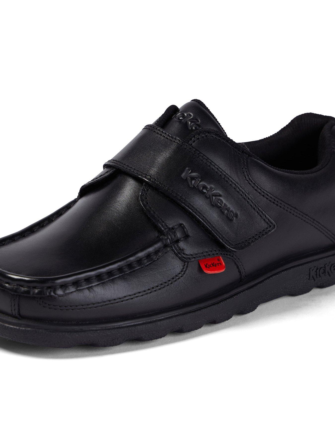Image 7 of 7 of Kickers Fragma Single Strap Leather Shoe - Black