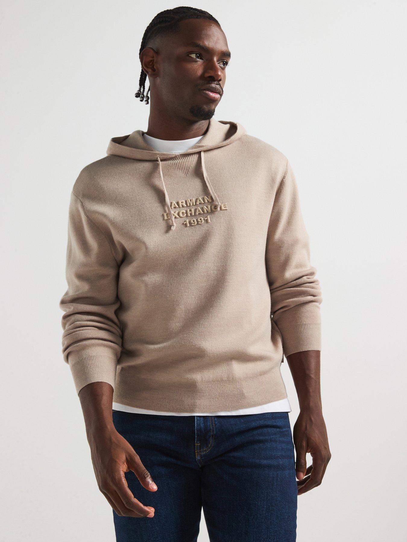 undefined Rubberised Logo Hoodie - Dark Beige